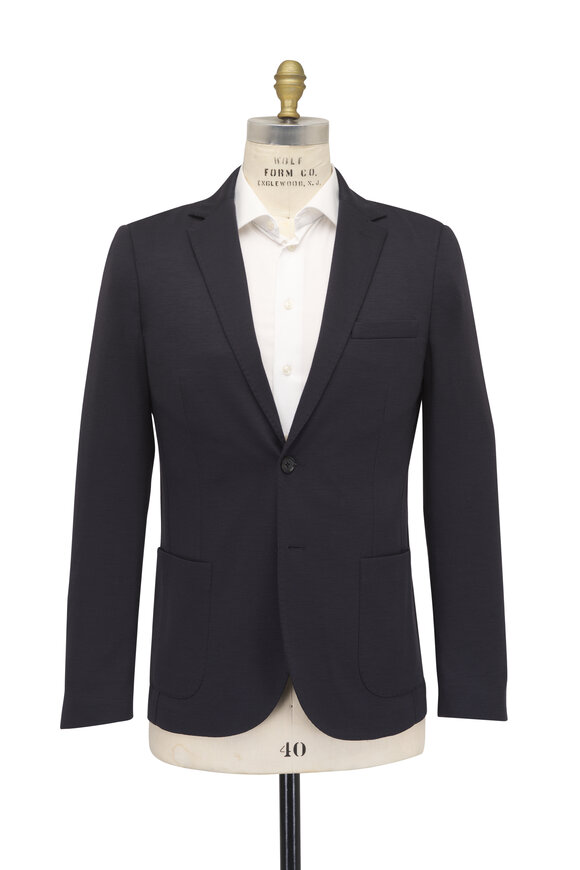Maurizio Baldassari Midnight Wool Jersey Sportcoat - view 2