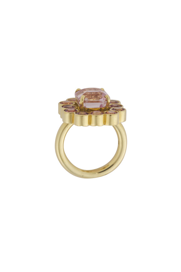 Lauren K Kunzite & Spinel Blossom Ring - view 2