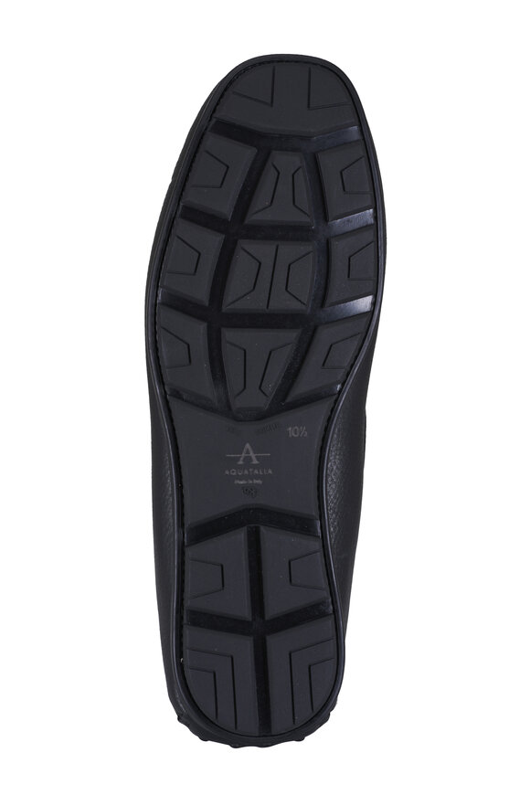 Aquatalia Enzo Black Leather Driver - view 4