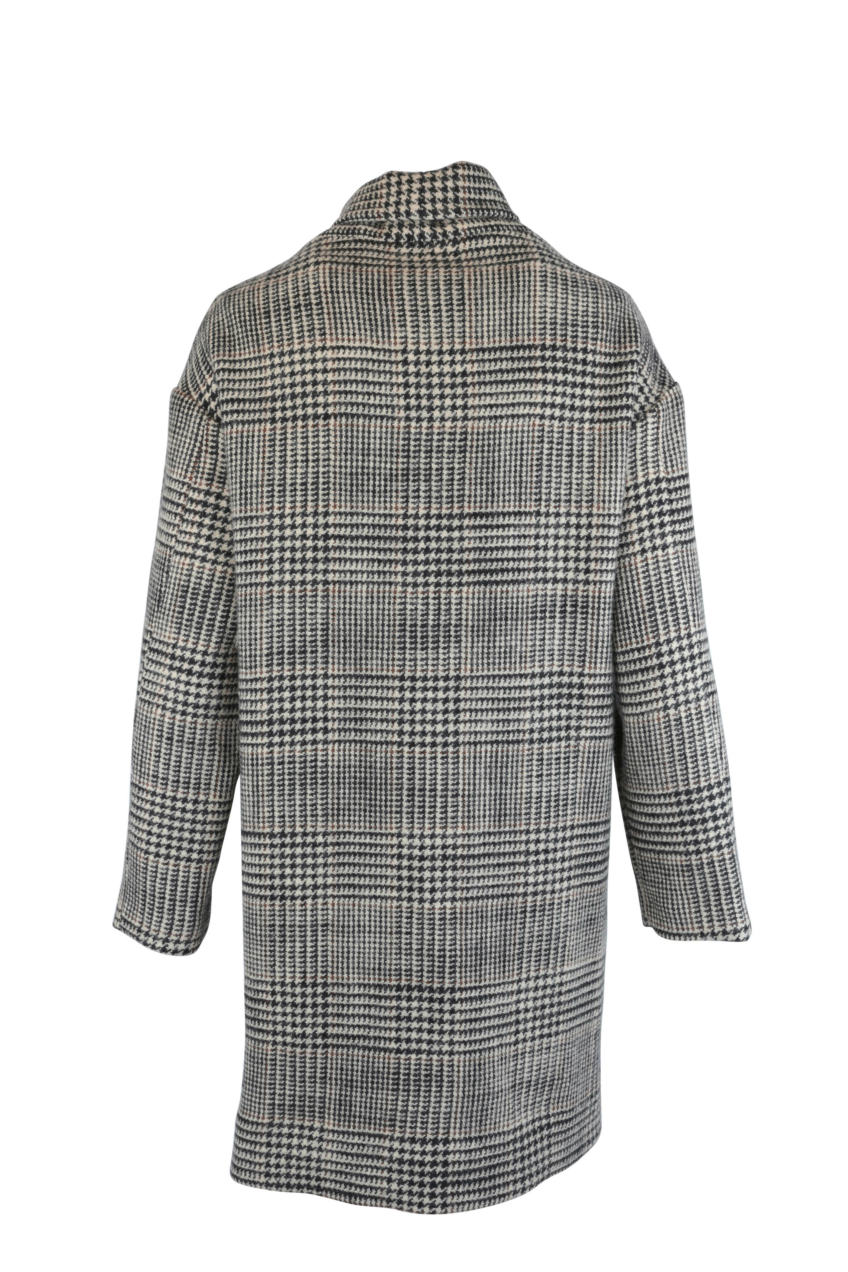 Nili Lotan - Ainsley Black, Ivory & Brown Plaid Coat