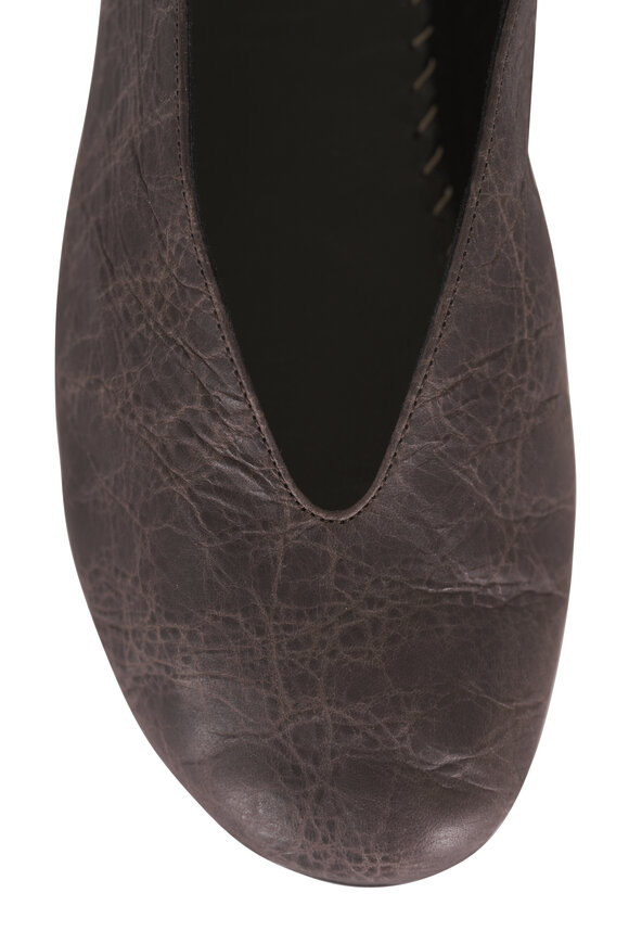 The Row Fay Flat Two Brown Leather Flat - view 4