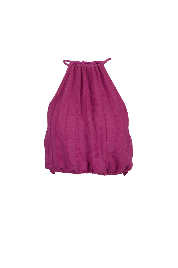 Vix Paula Hermanny Thalia Purple Tie Blouse - view 1