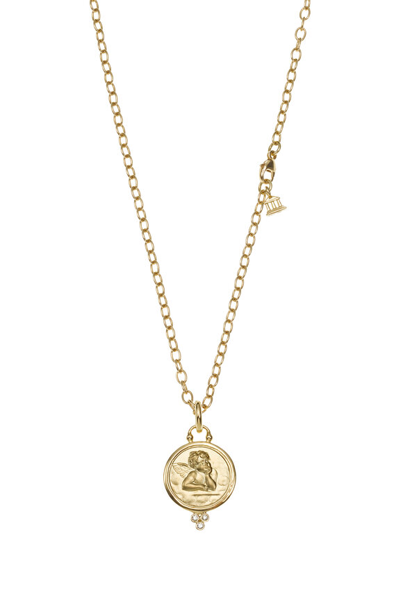 Temple St. Clair Diamond Angel Pendant, 16mm - view 3