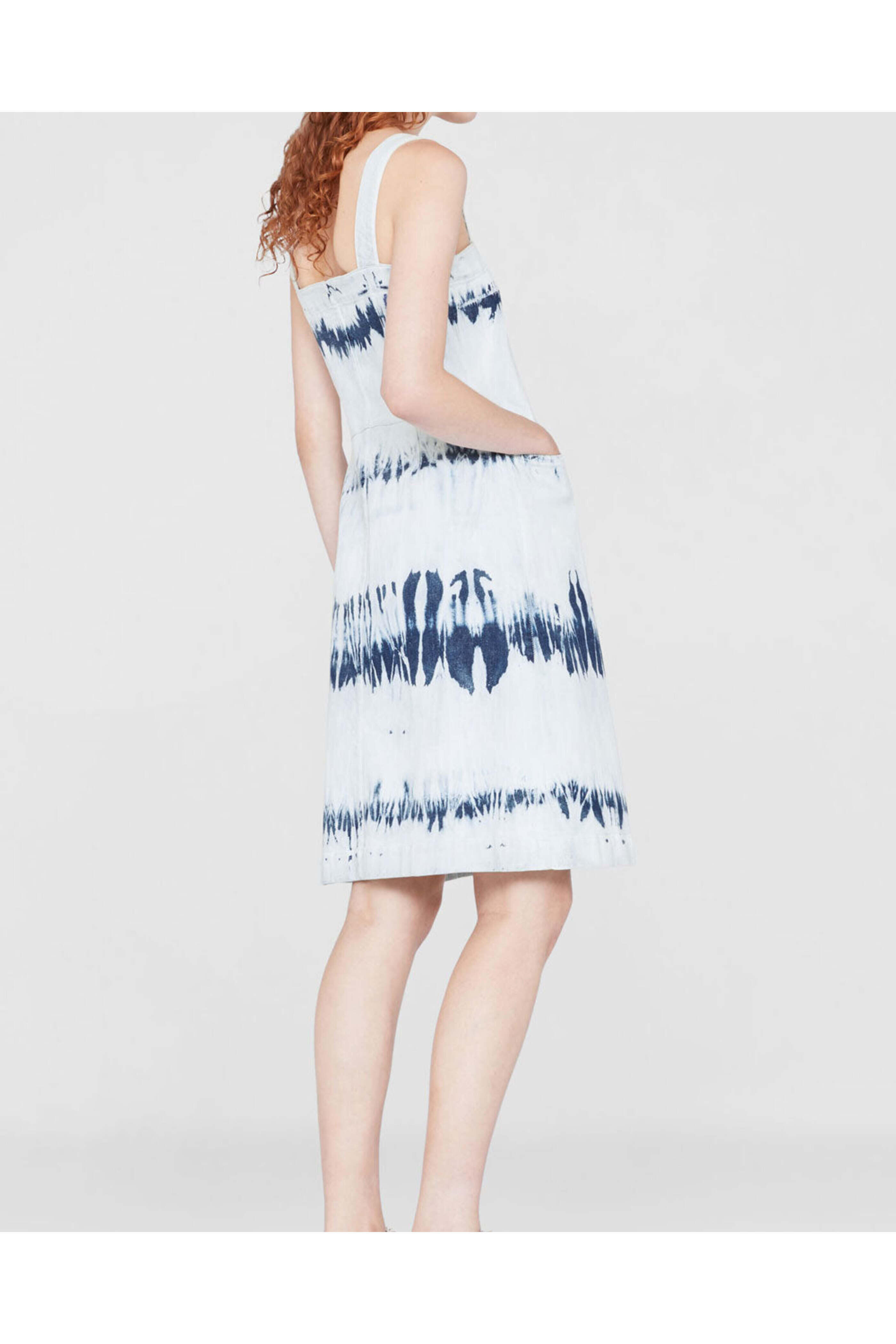 Stella McCartney - Denim Tie Dye Midi Dress