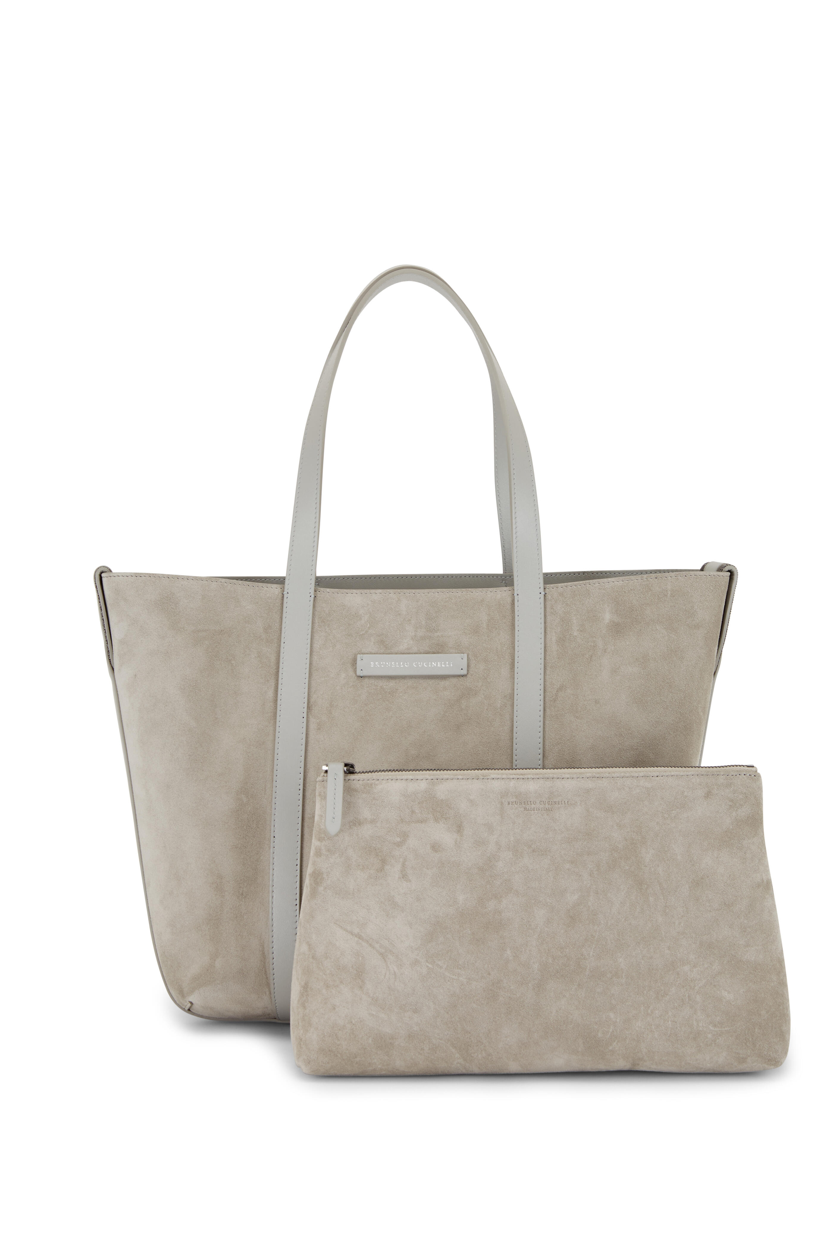 Brunello Cucinelli - London Gray Suede Reversible Tote