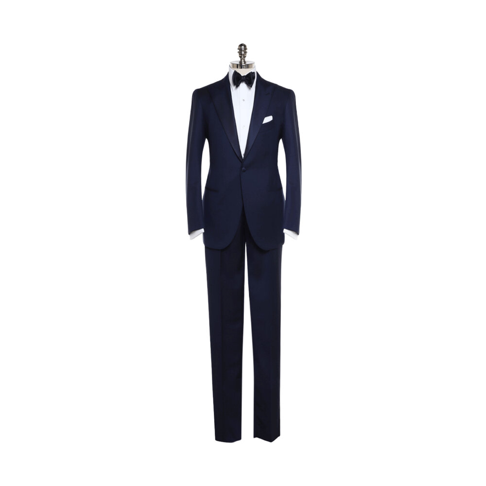 シーアイランドコットンCesare Attolini スミズーラネイビー attolini-basic-dark-navy-