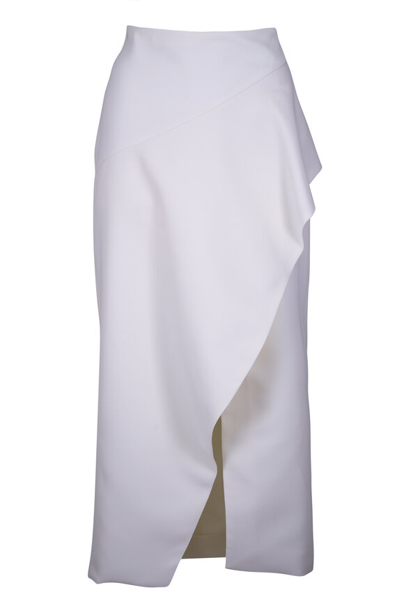 Khaite Jaia Cream Wool Skirt