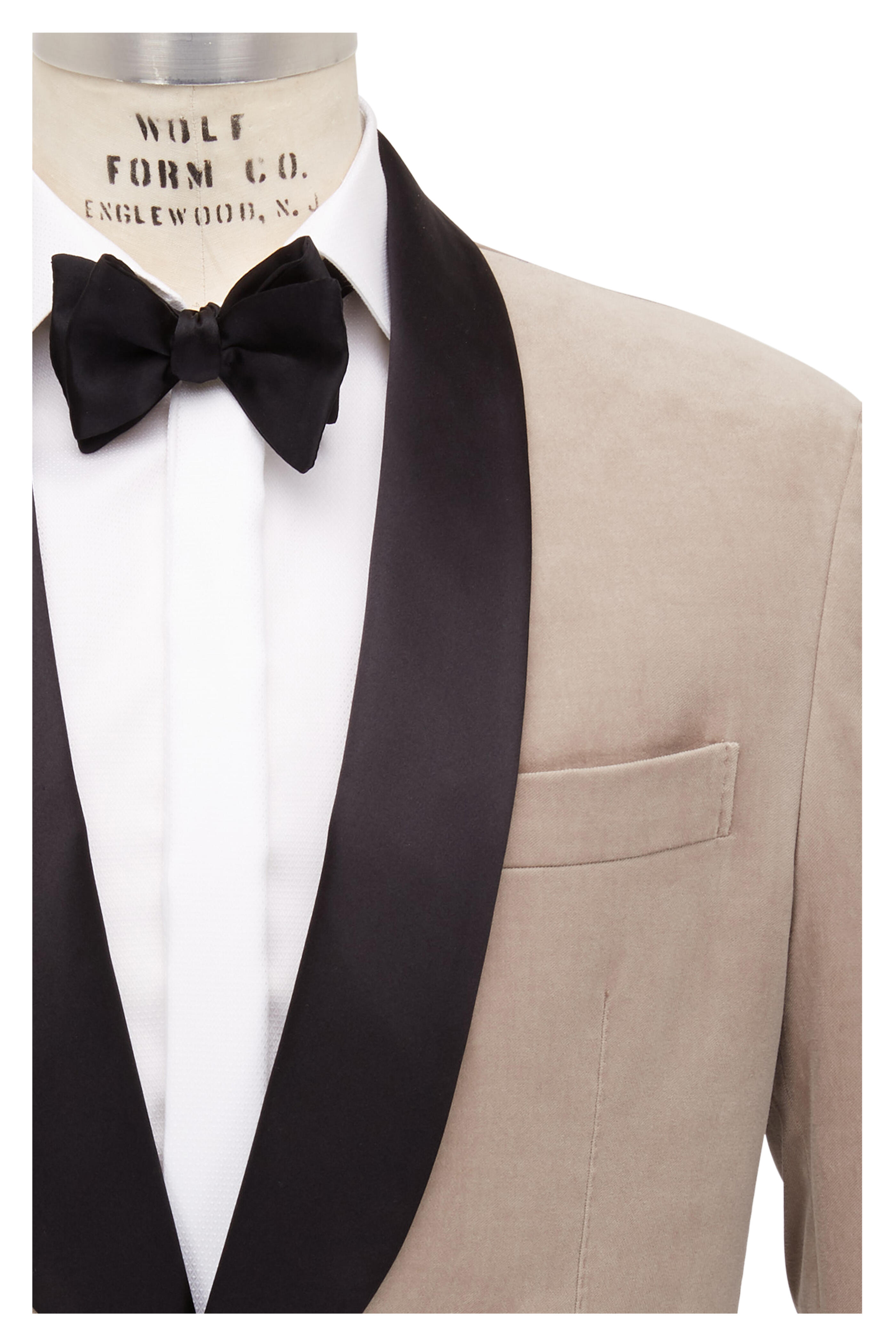 Brunello Cucinelli - Sand Velvet Dinner Jacket | Mitchell Stores