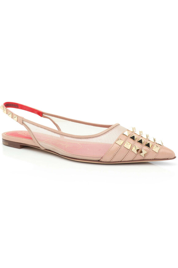 Valentino Garavani Slingback Flat in Rose Cannel