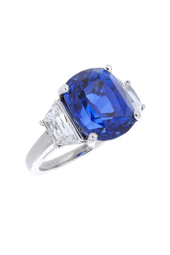 Oscar Heyman - Platinum Sapphire & Diamond Ring