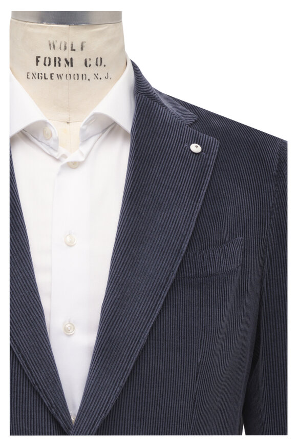 L.B.M. 1911 Blue Frosted Corduroy Sportcoat