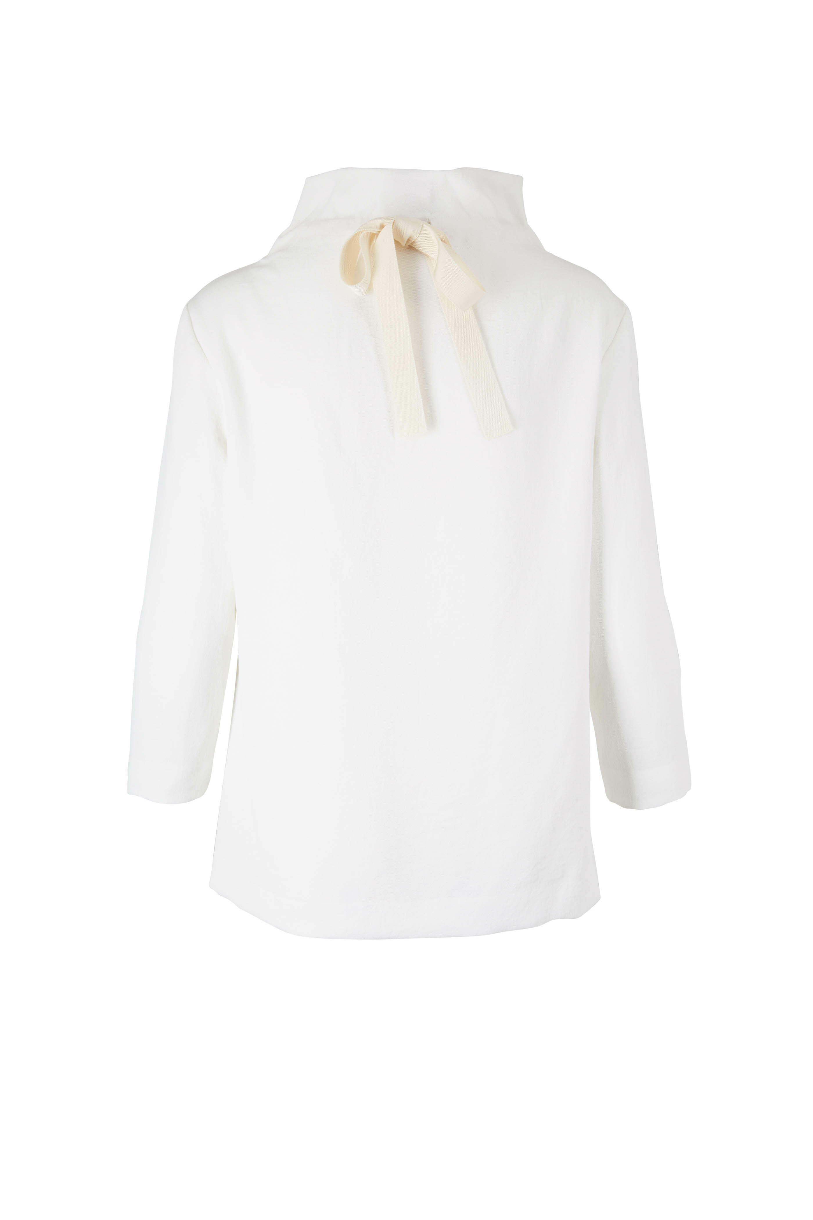 K♢041 stylist KZ_K Studio - Margaret White Tie Back Tunic | Mitchell Stores