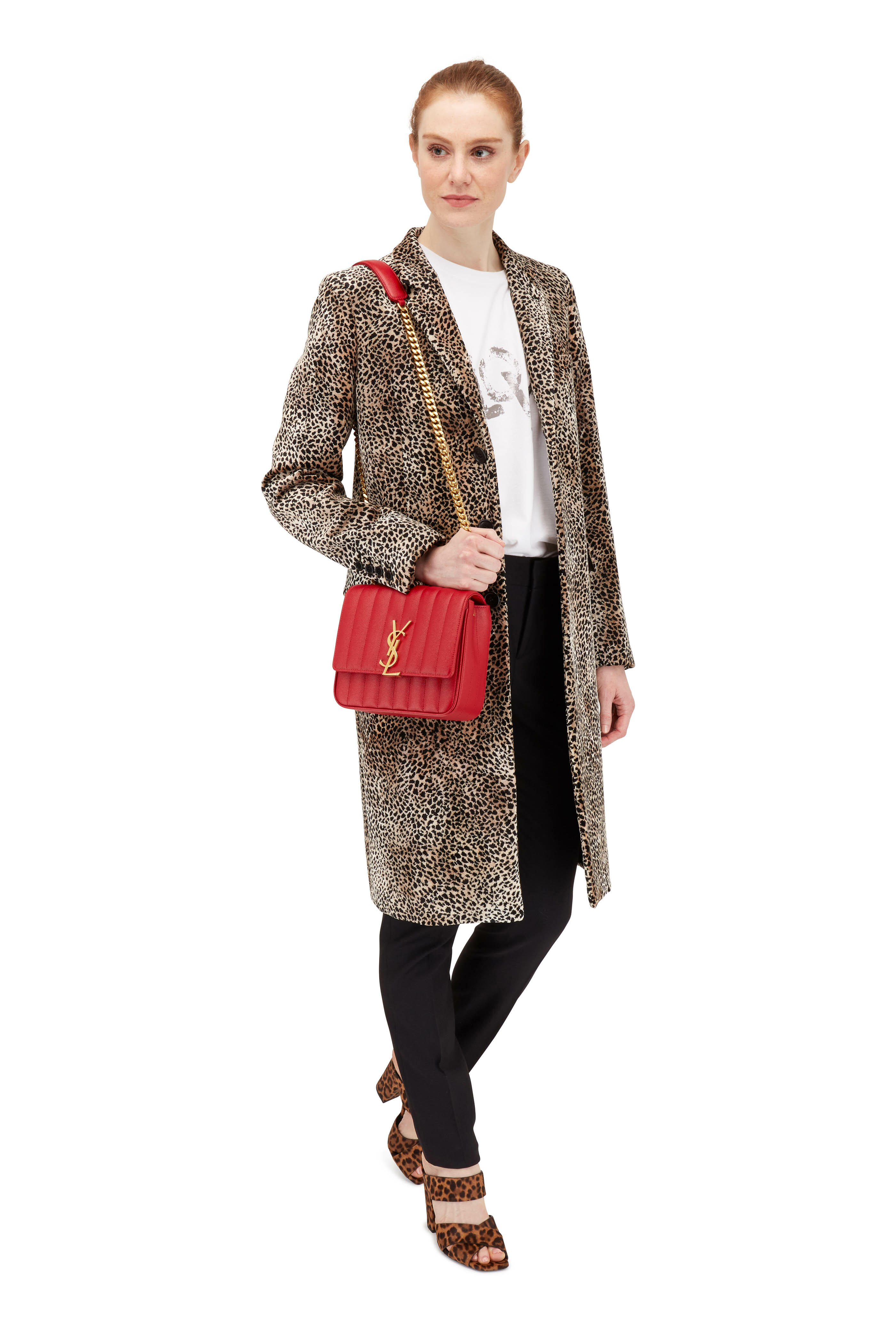 Saint Laurent - Vicky Vintage Red Matelassé Medium Crossbody