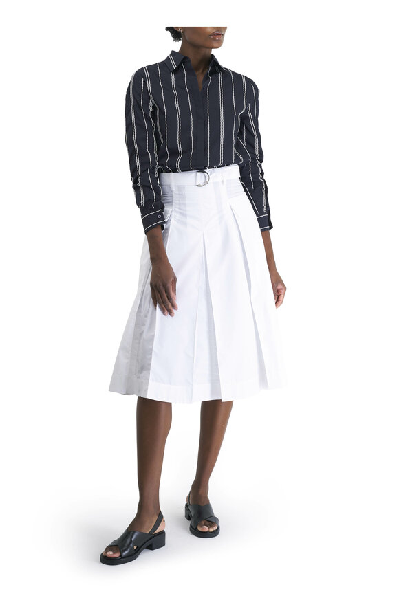 3.1 Phillip Lim - Utility White Poplin Midi Skirt