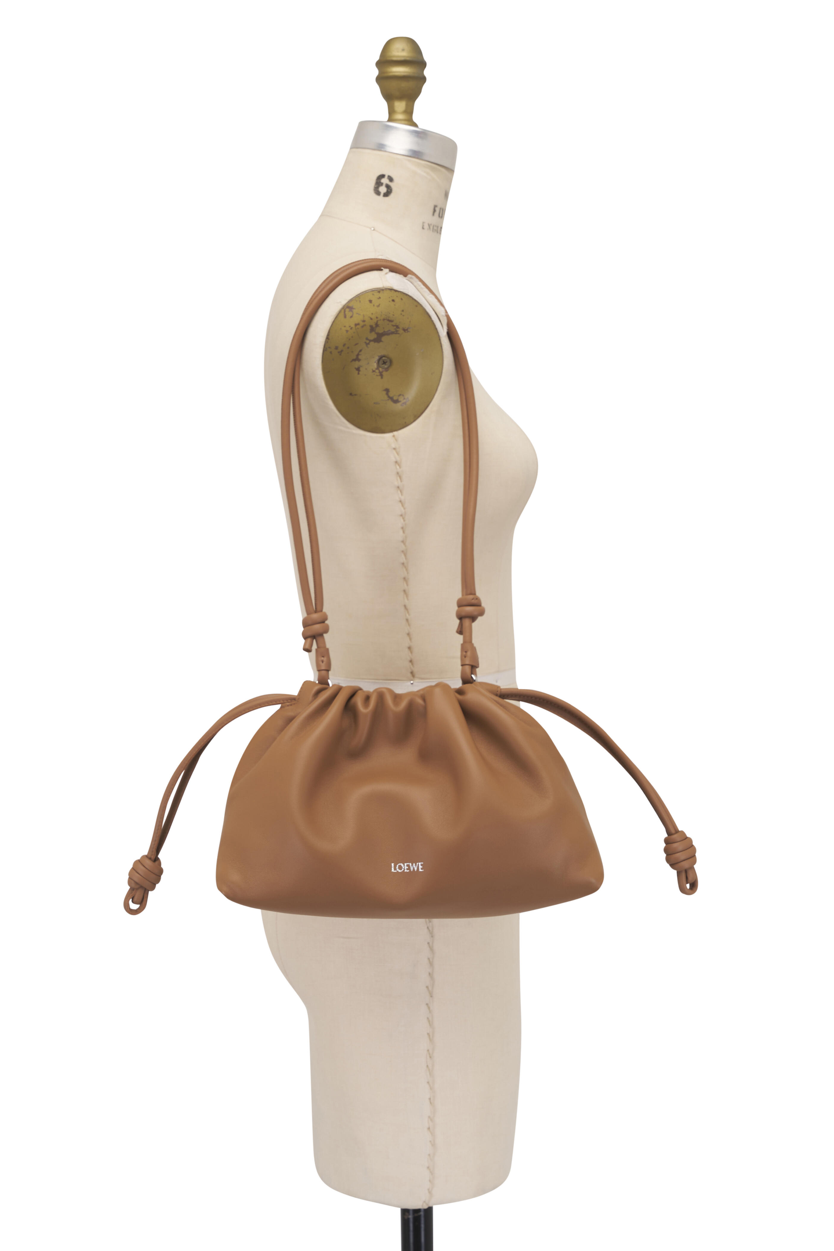 Loewe - Medium Flamenco Mocha Leather Clutch