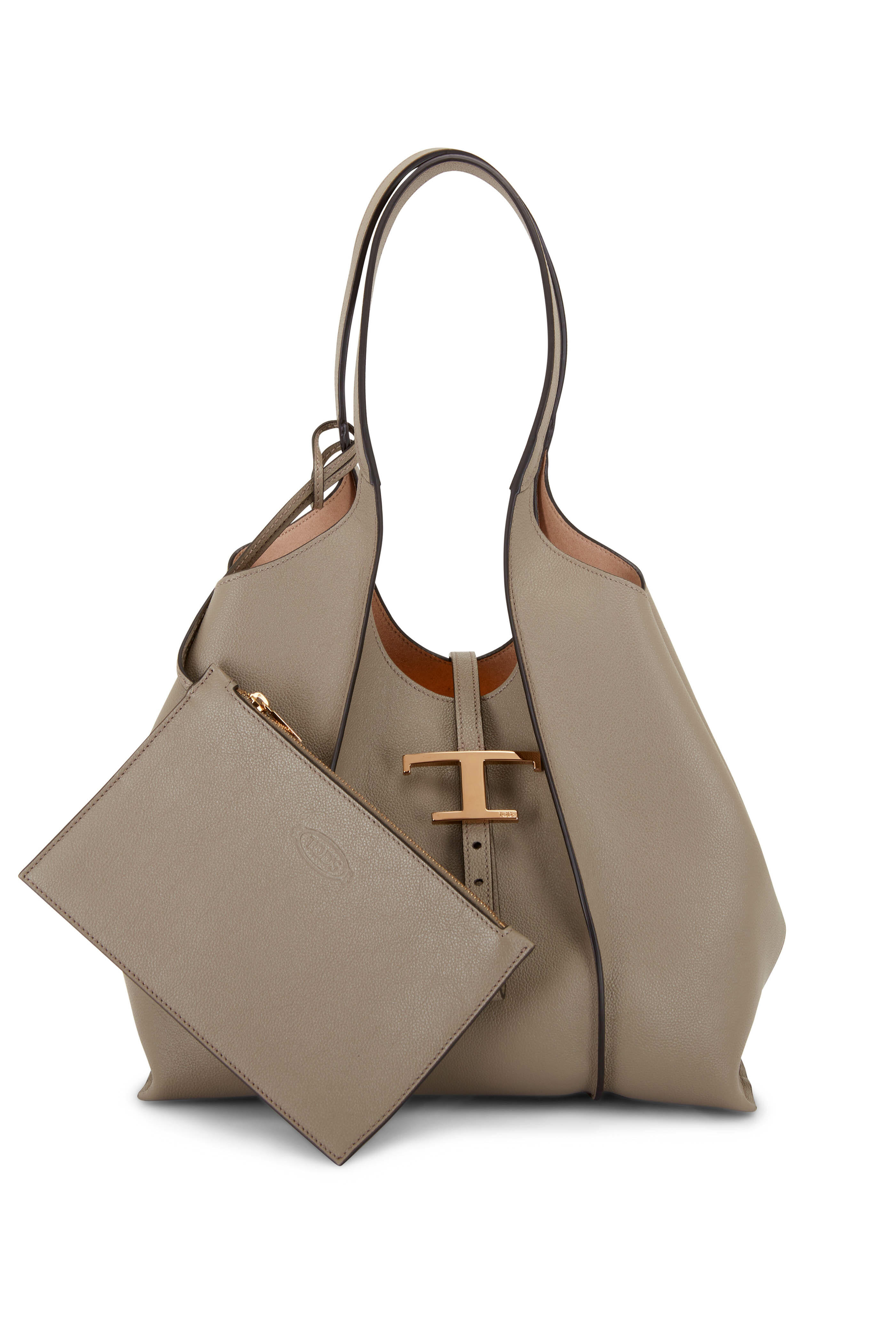 Tod's - Timeless Shopping Bag Gray Leather Tote