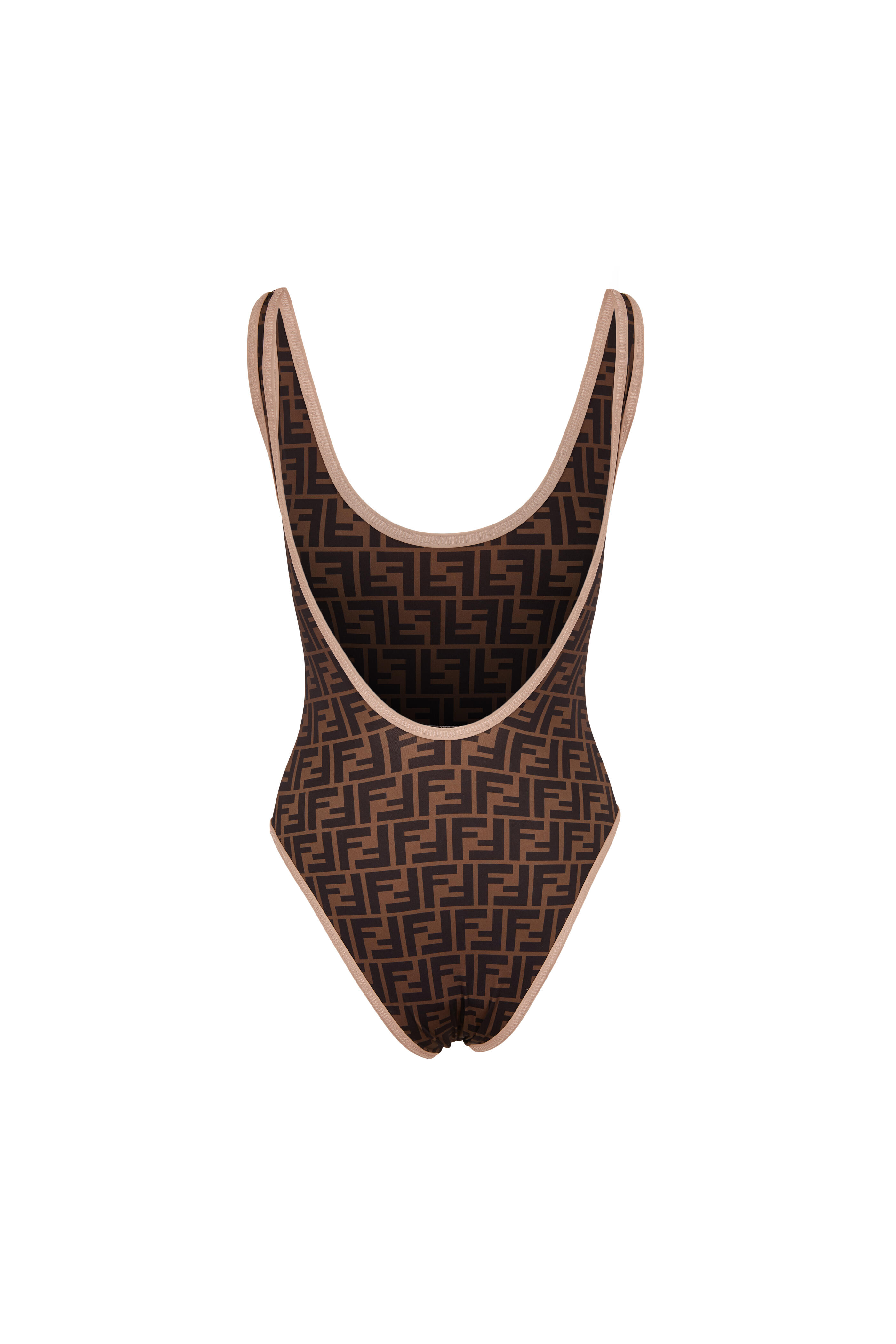 Shop Fendi Fendirama Monogram One-Piece Swimsuit