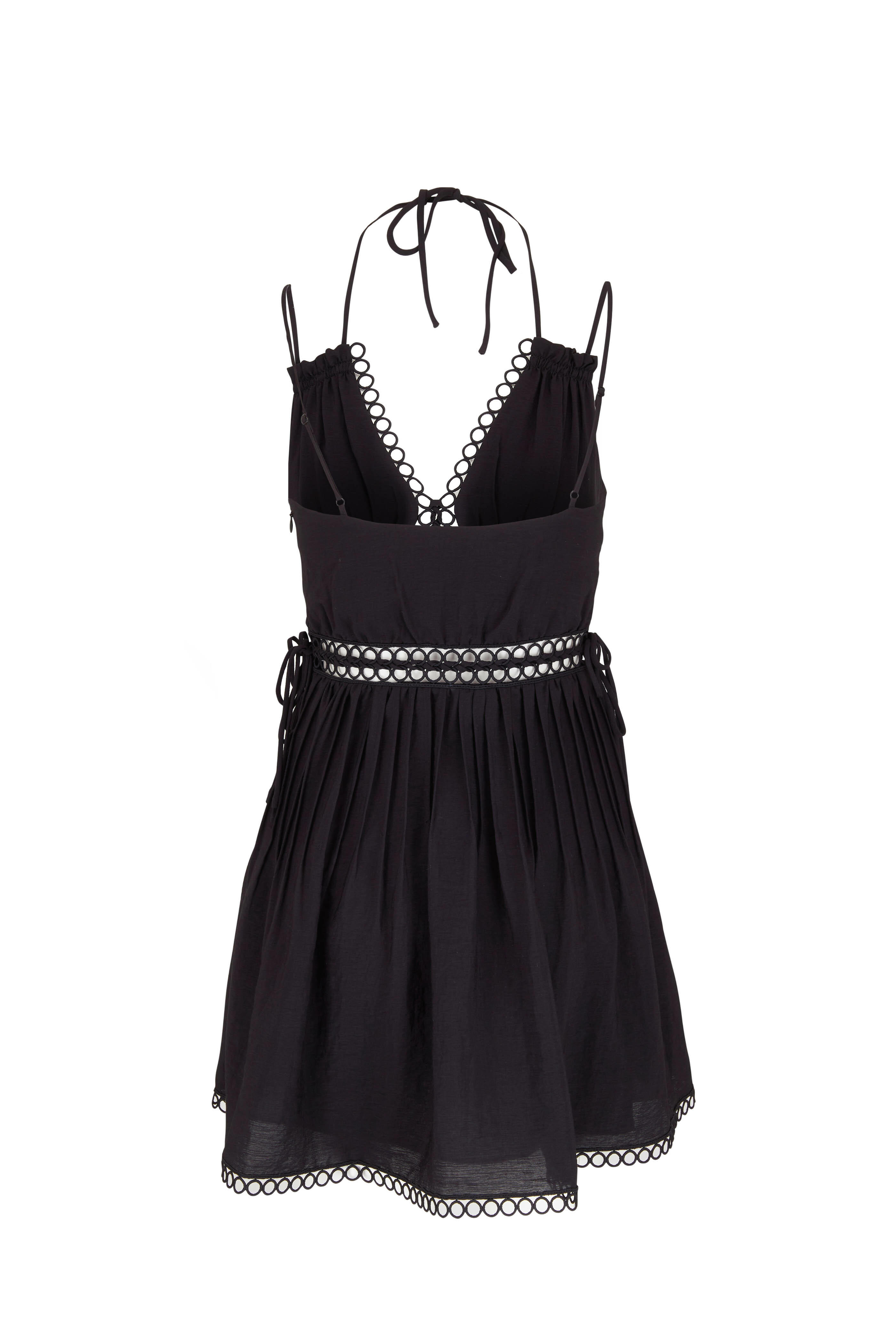 Simkhai - Trista Black Lace Up Mini Dress