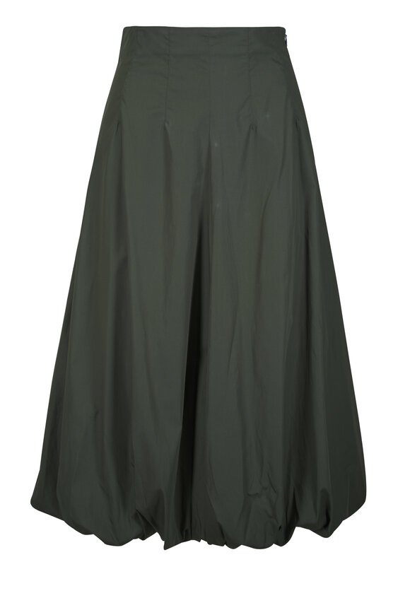 TWP Full Intentions Olive Cotton Bubble Midi-Skirt - view 1
