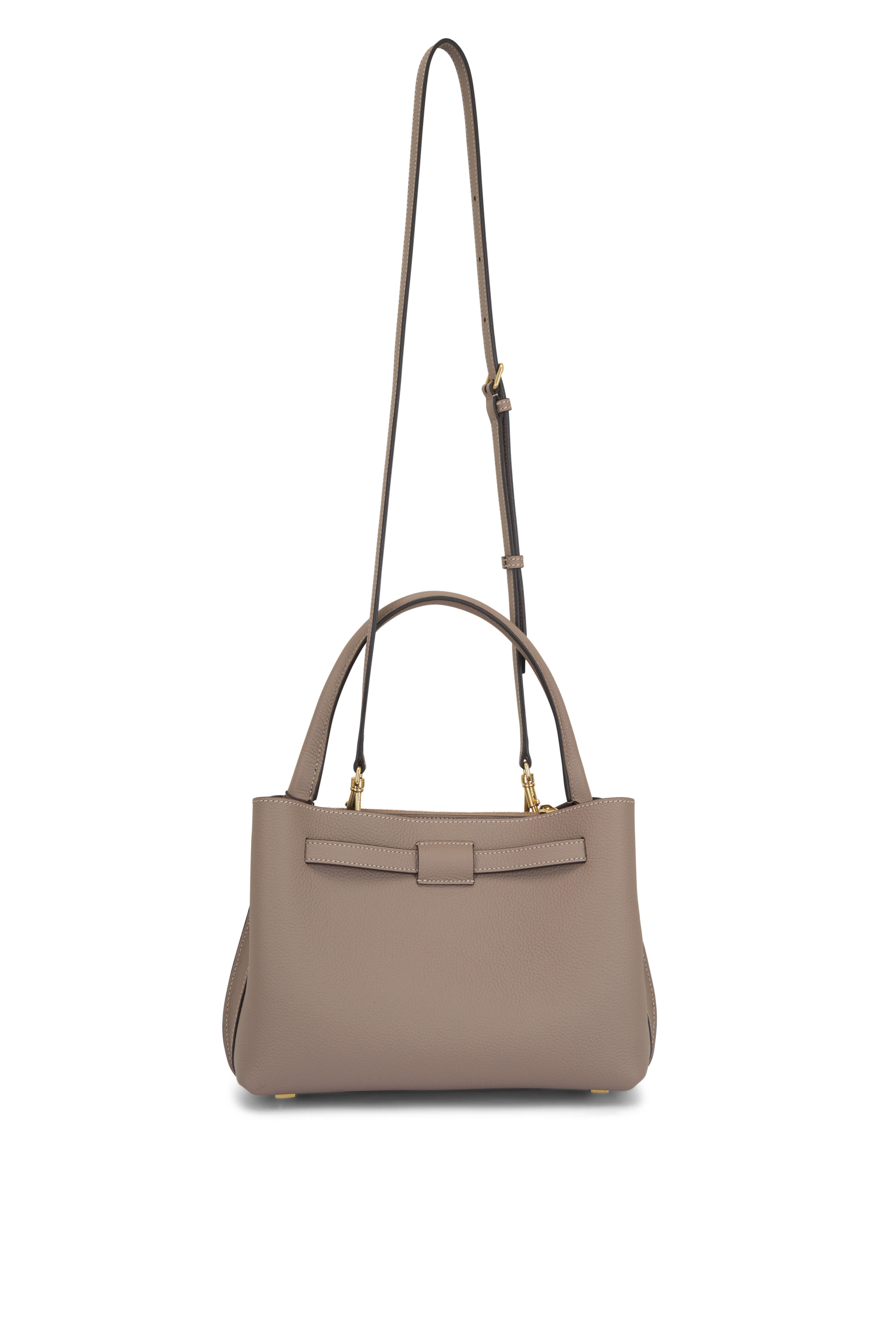 Tod's - Mini T Timeless Creta Chiaro Leather Top Handle