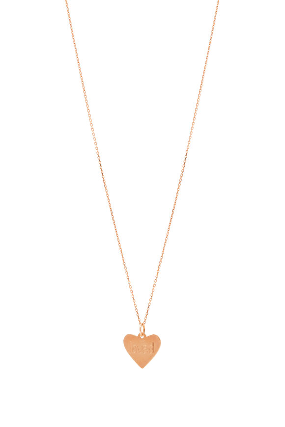 Genevieve Lau - Rose Gold Loved Heart Necklace