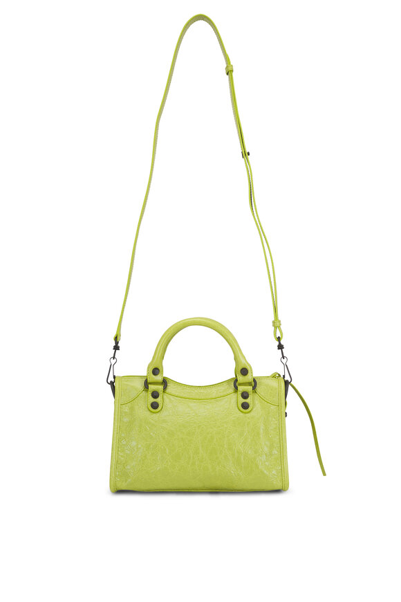 Balenciaga Mini Le City Pistache Leather Top Handle Bag - view 3