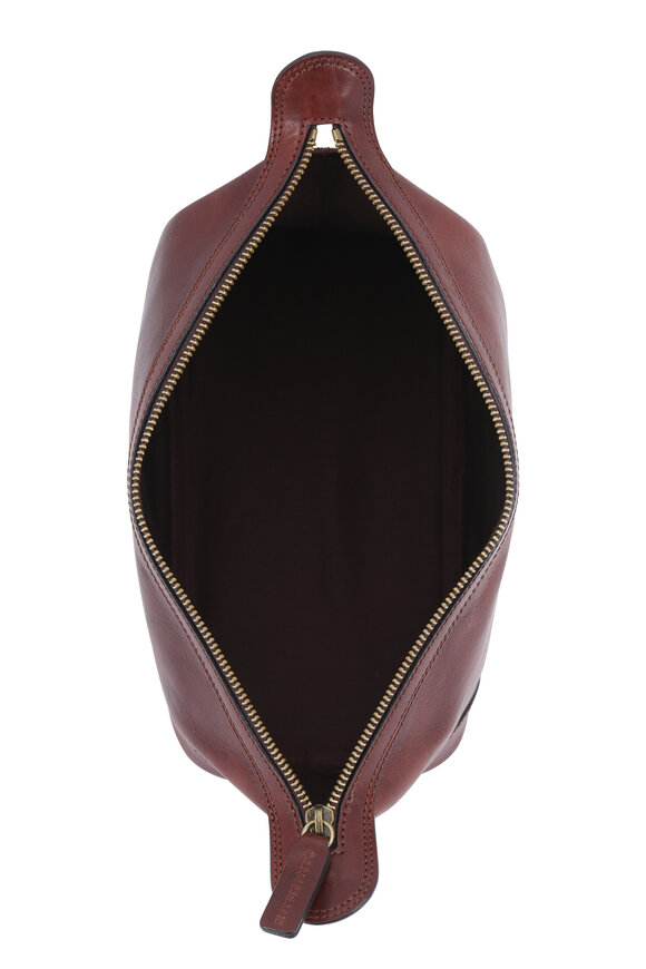 Bosca Dark Brown Leather Dopp Kit - view 3