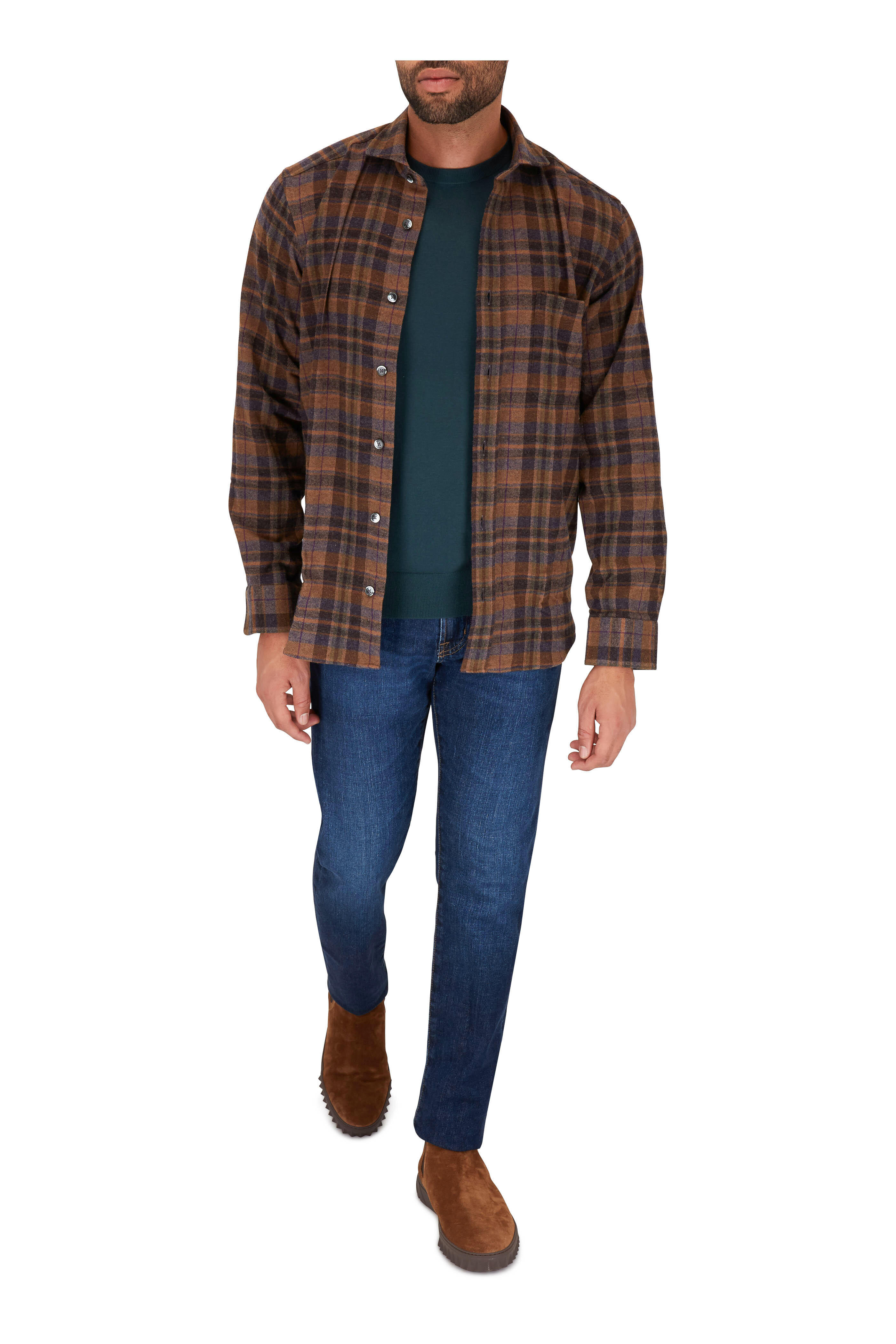 Ferragamo - Talos Brown Sugar Suede Chelsea Boot