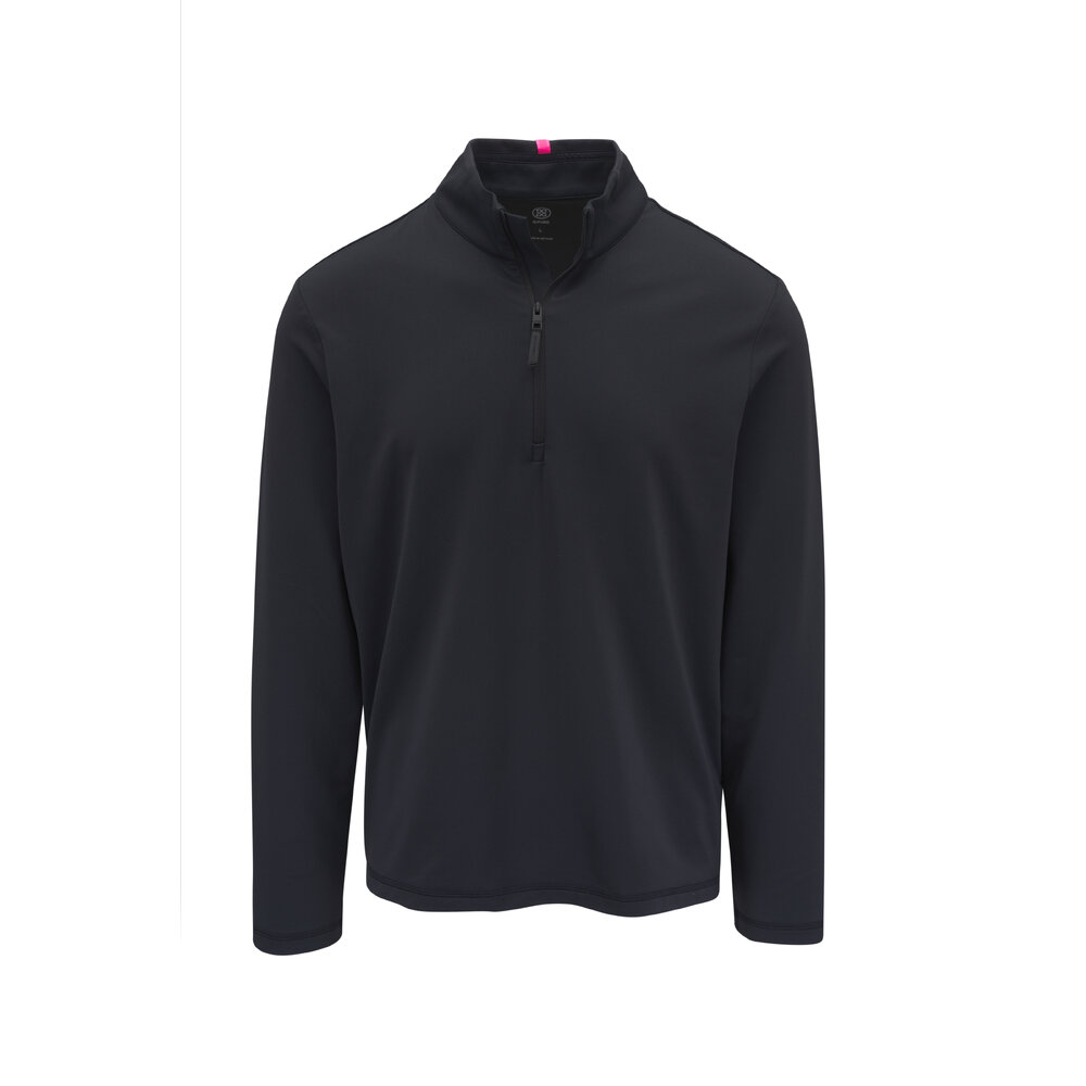 G/Fore - Onyx Brushed Back Tech Quarter Zip Pullover