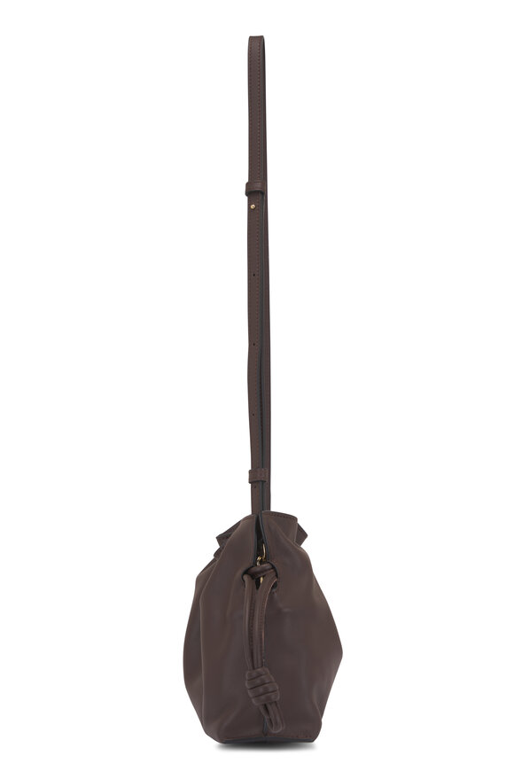 Loewe Mini Flamenco Chocolate Leather Knot Clutch - view 5