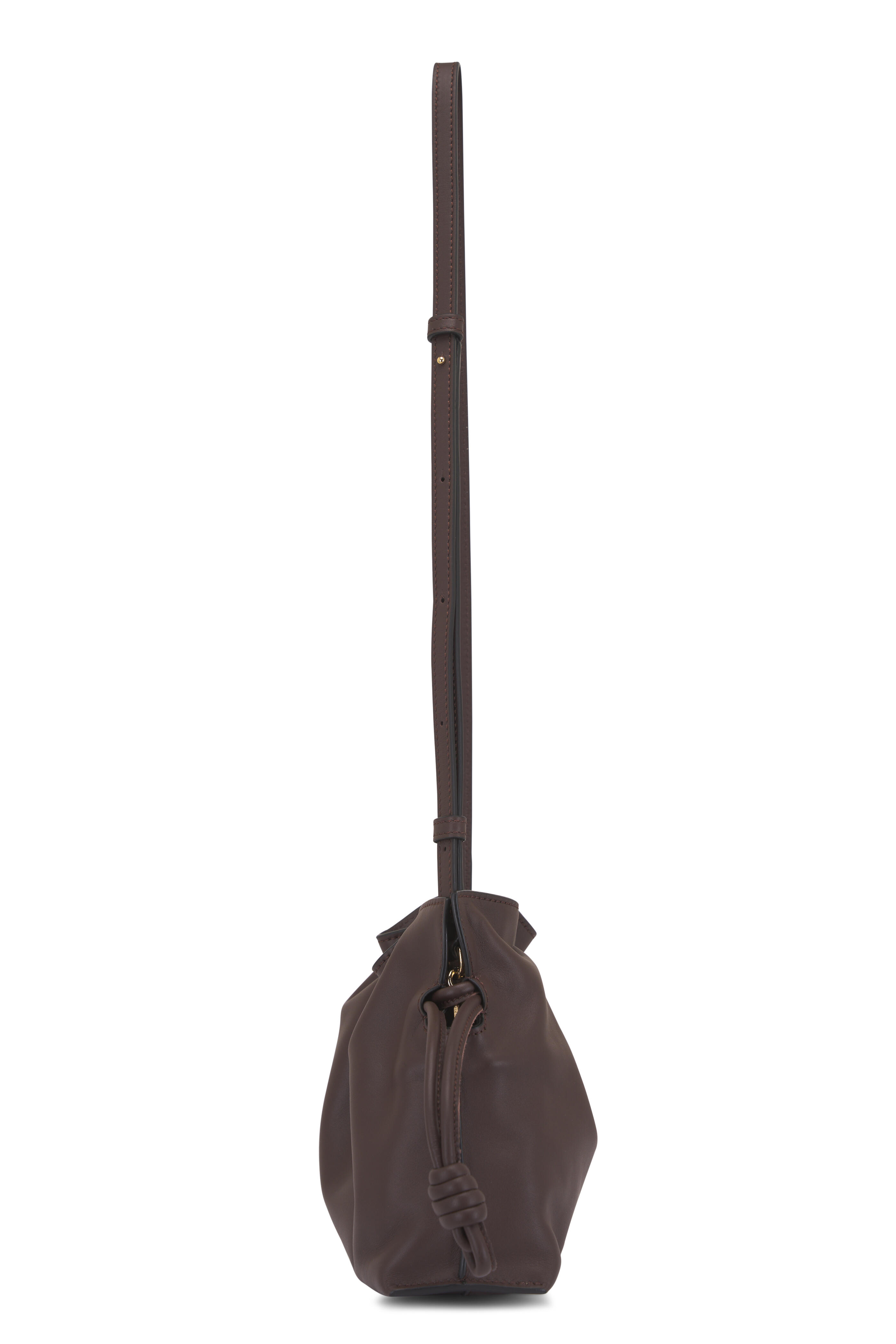 Loewe - Mini Flamenco Chocolate Leather Knot Clutch