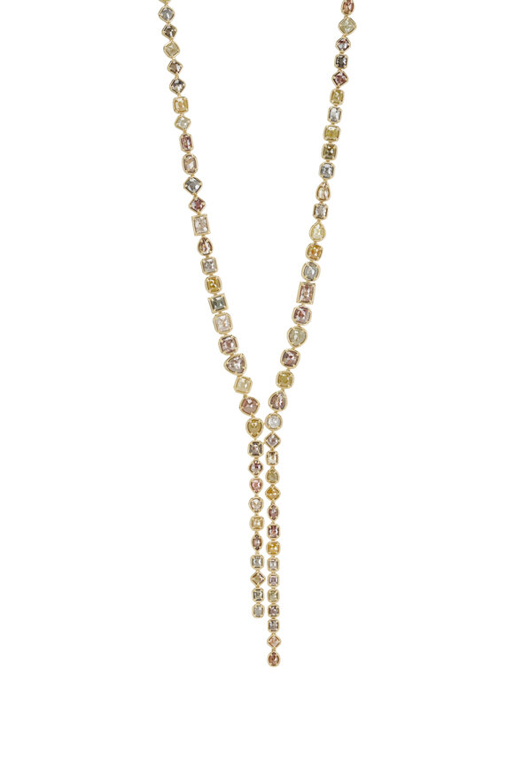 Sutra 18k Diamond Long Strand Necklace