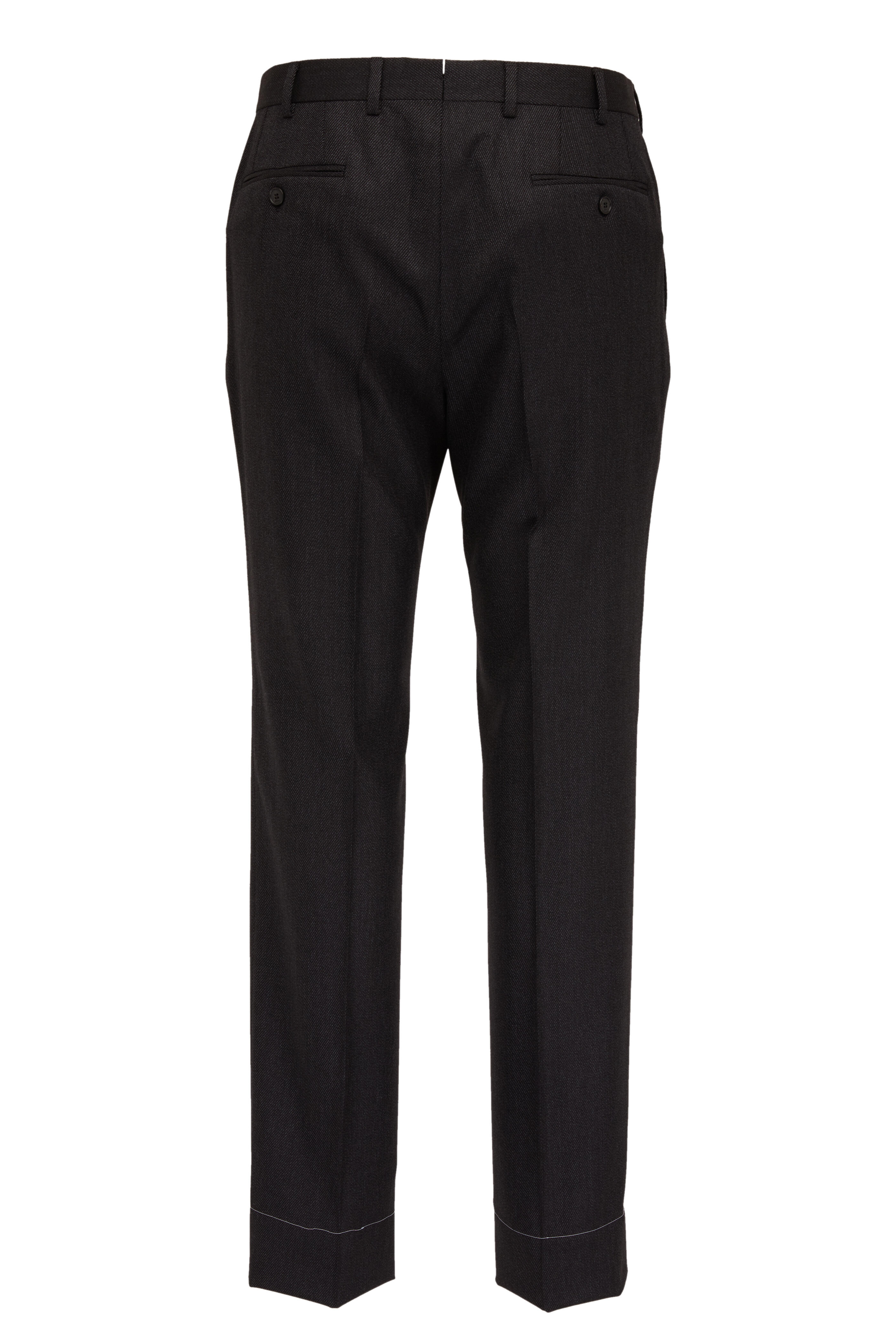 Brioni - Dark Gray Herringbone Wool Dress Pant | Mitchell Stores