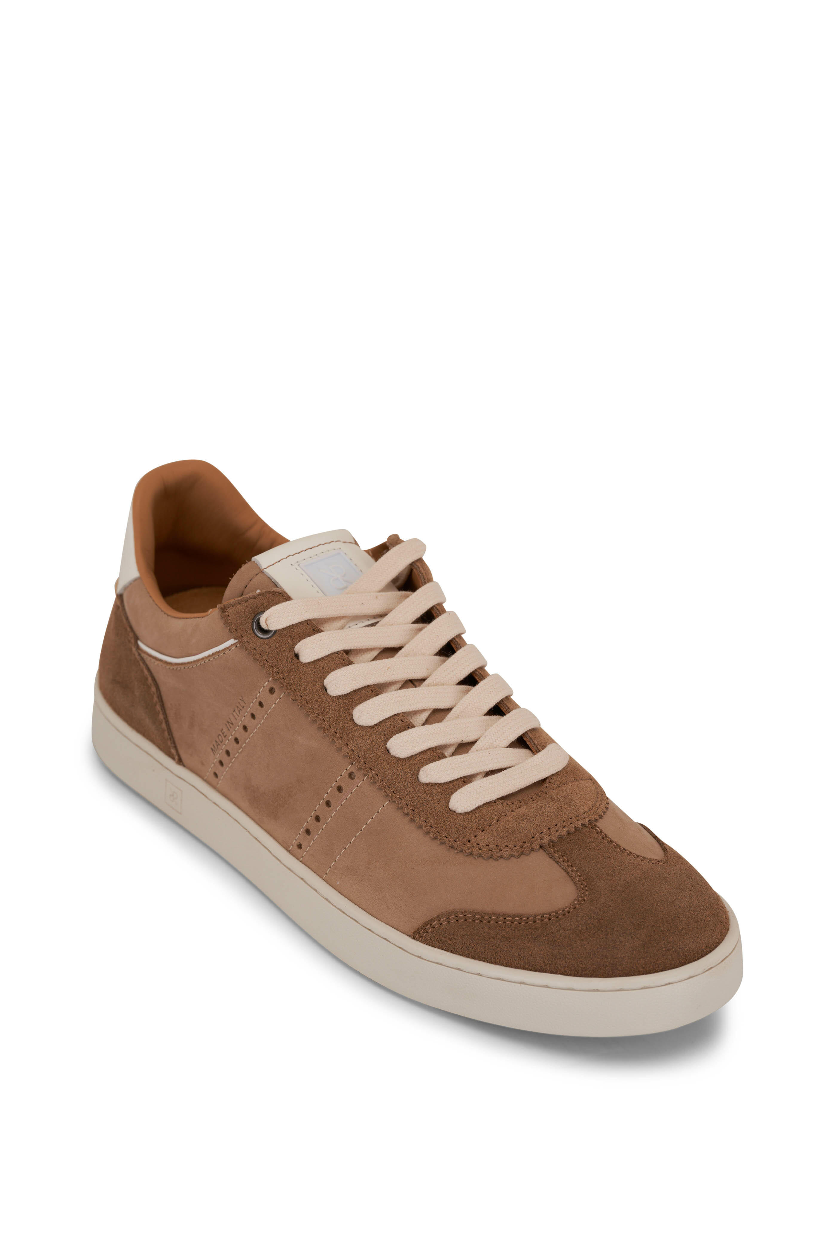 Rubirosa - Judy Taupe Leather & Suede Sneaker | Mitchell Stores