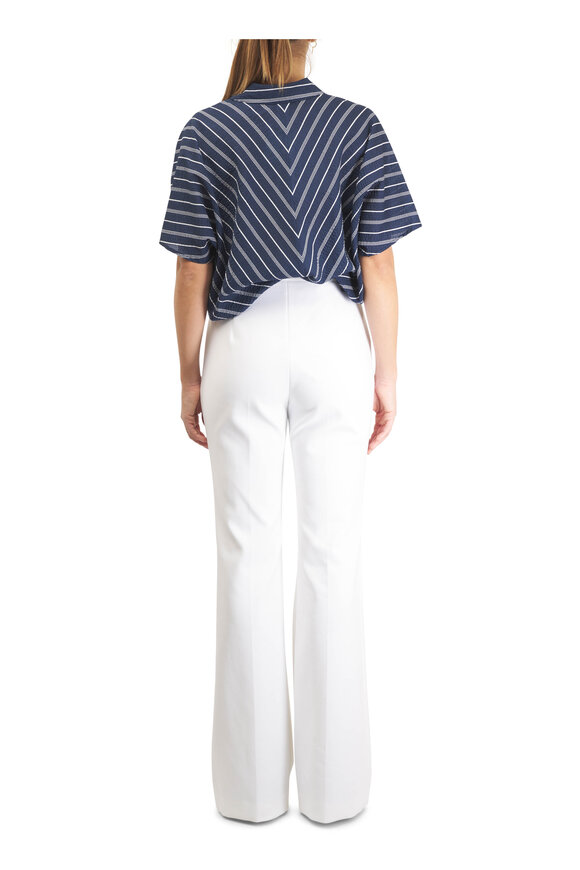 Zero + Maria Cornejo Circle Ink & White Ripple Stripe Shirt - view 4