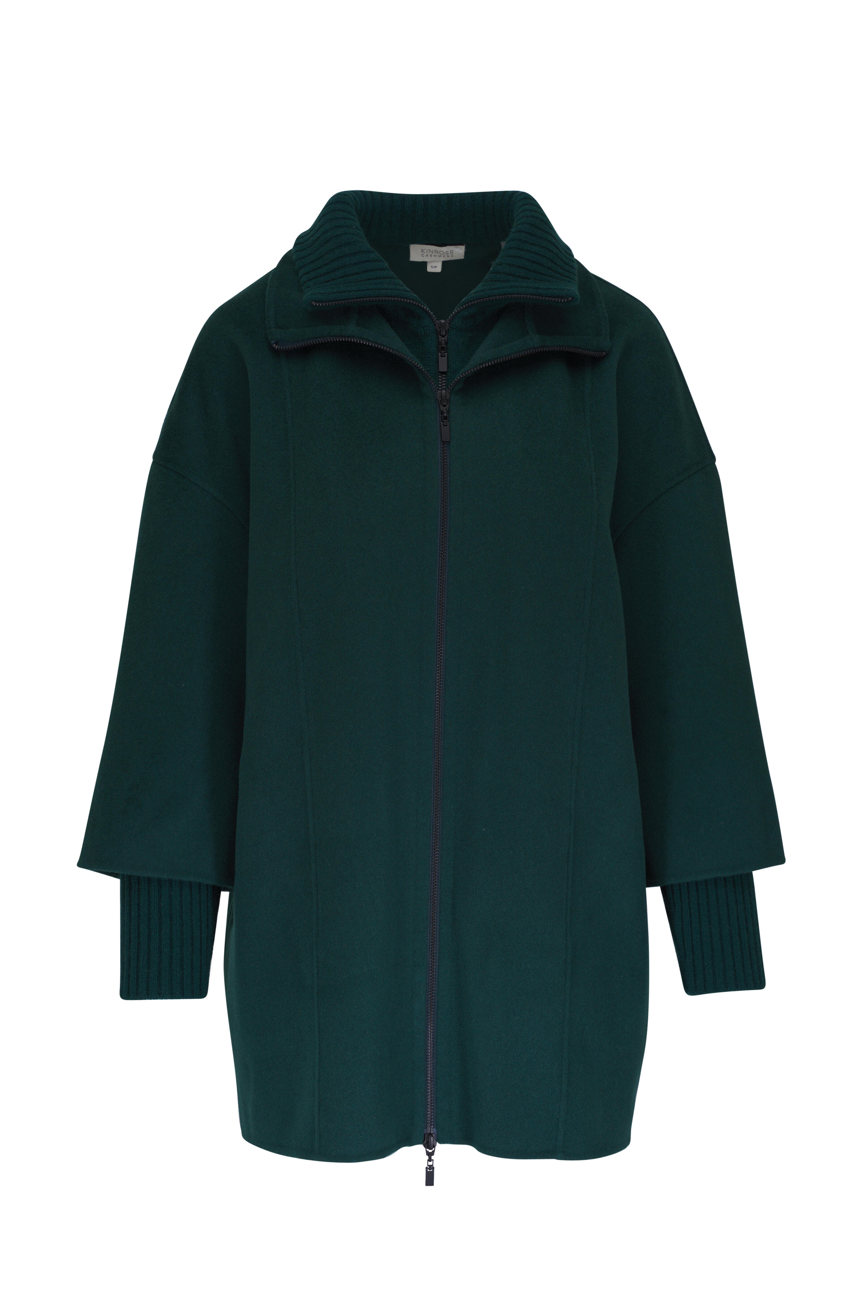 Kinross - Crypress Knit Insert Mock Neck Coat - view 1