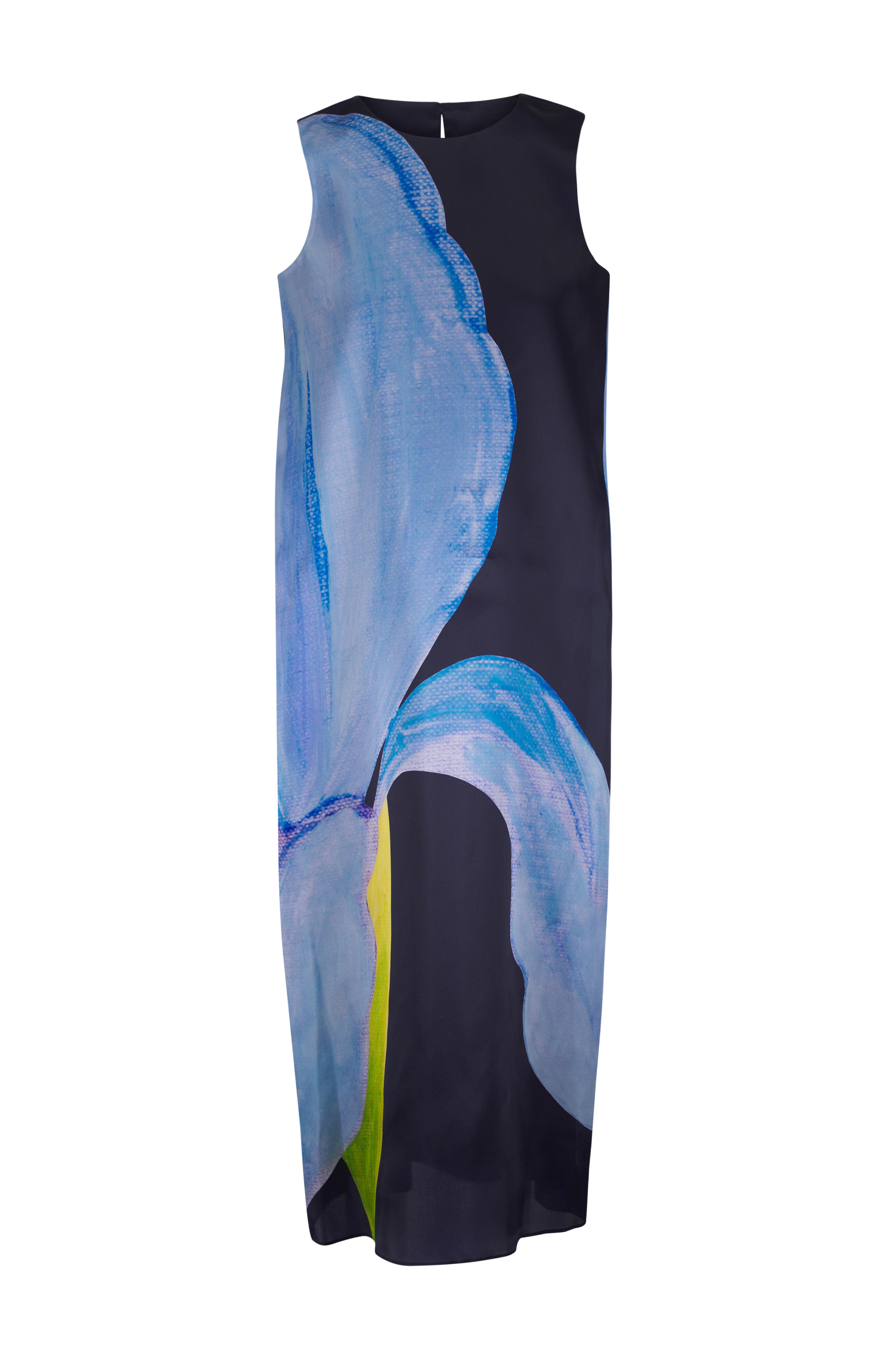 Lafayette 148 New York - Ink Multi Iris Print Silk Organza Maxi Dess - view 1