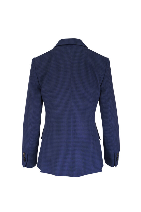 Kiton Blue Checkered Cashmere & Silk Jacket - view 4