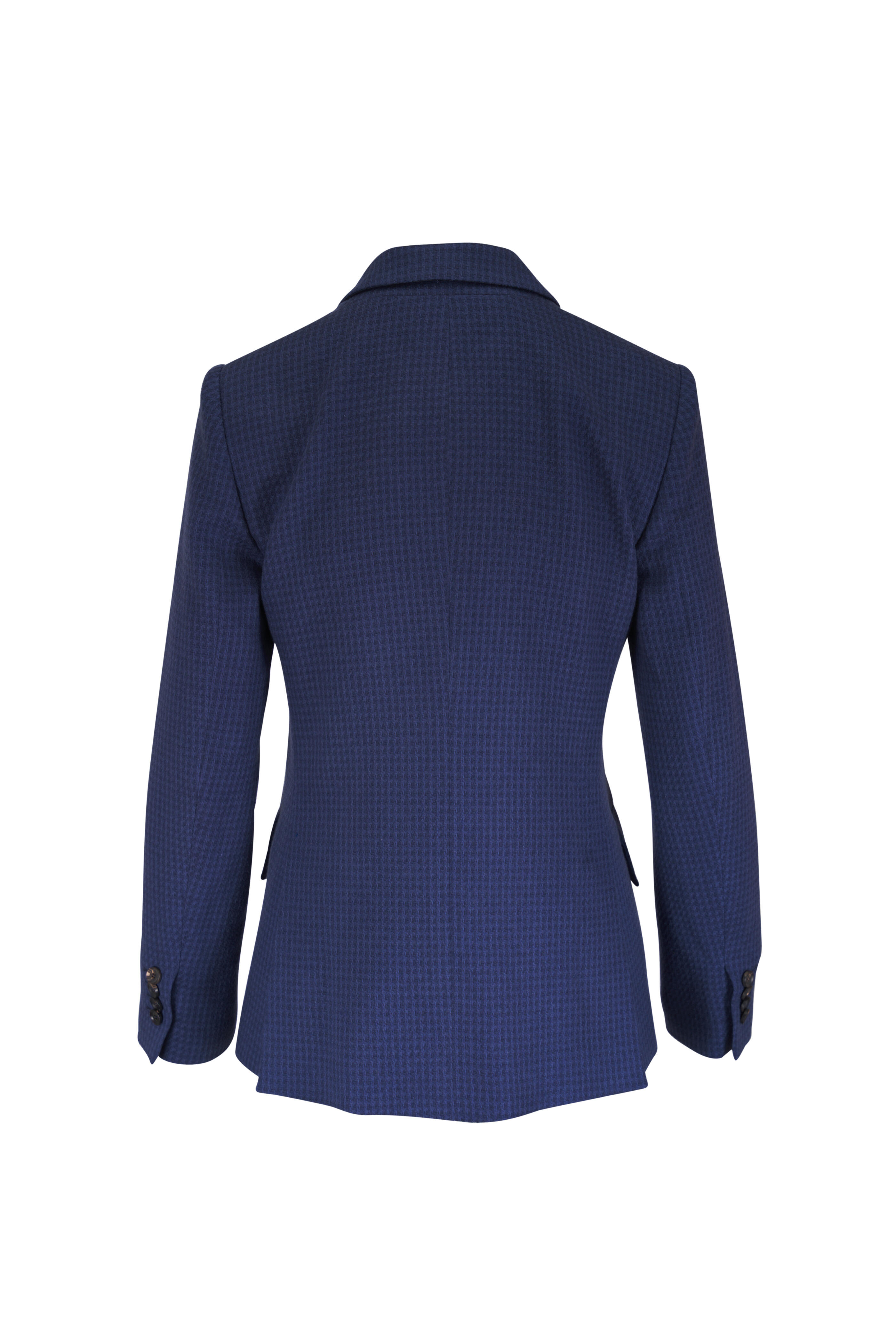 Kiton - Blue Checkered Cashmere & Silk Jacket - view 4