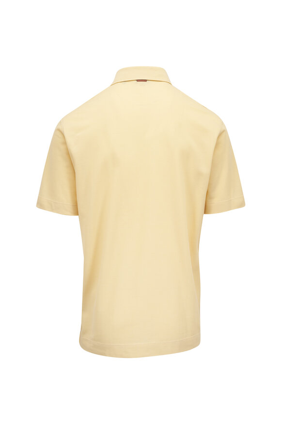Zegna - Oat Cotton, Linen & Silk Polo | Mitchell Stores