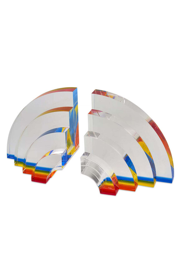 Tizo Lucite Rainbow Bookends
