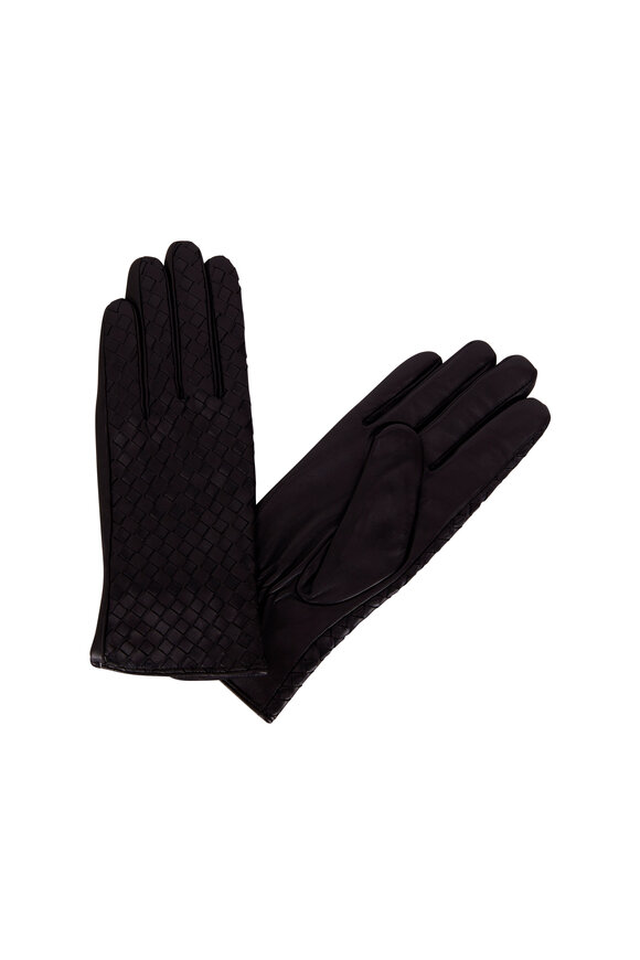 Viktoria Stass - Black Leather & Cashmere Gloves