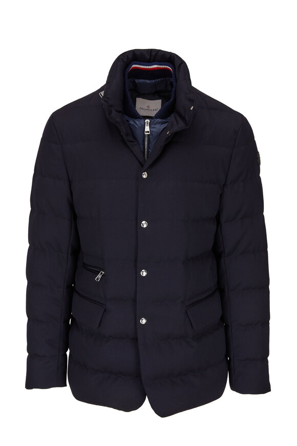 Moncler - Bess Navy Wool Down Dickey Coat