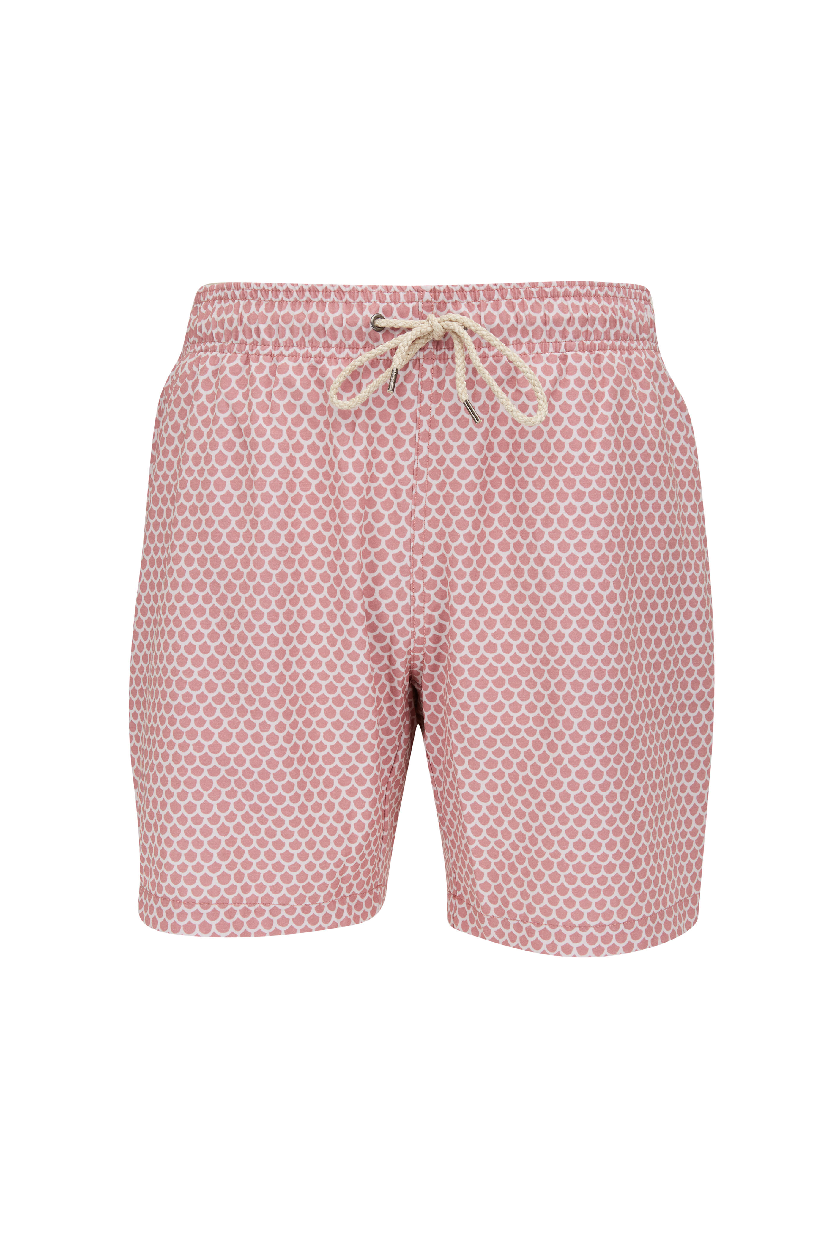 Faherty Brand - Beacon Rose Fish Scale Swim Trunks