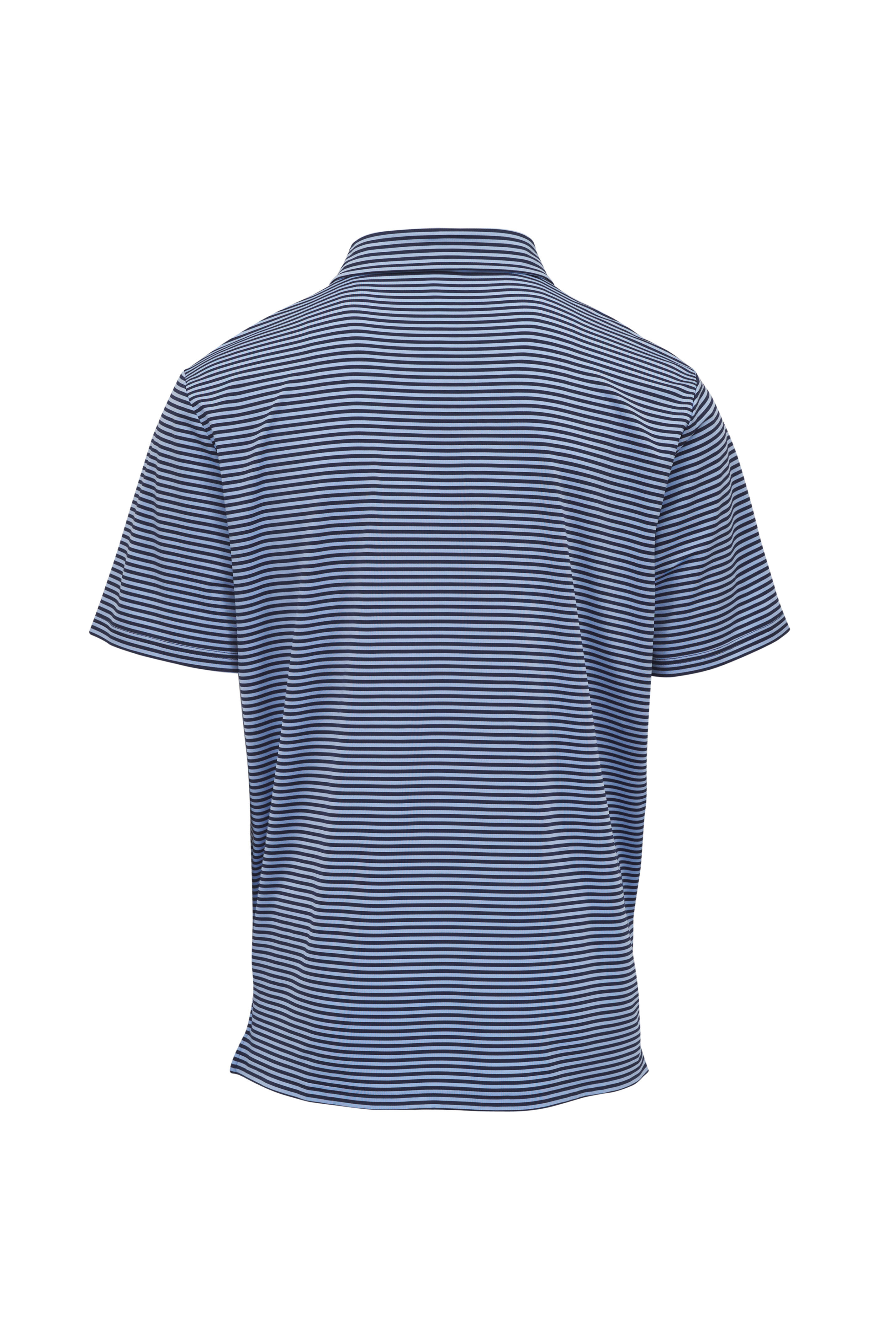 RLX Ralph Lauren - Airflow Navy & Blue Stripe Jersey Polo