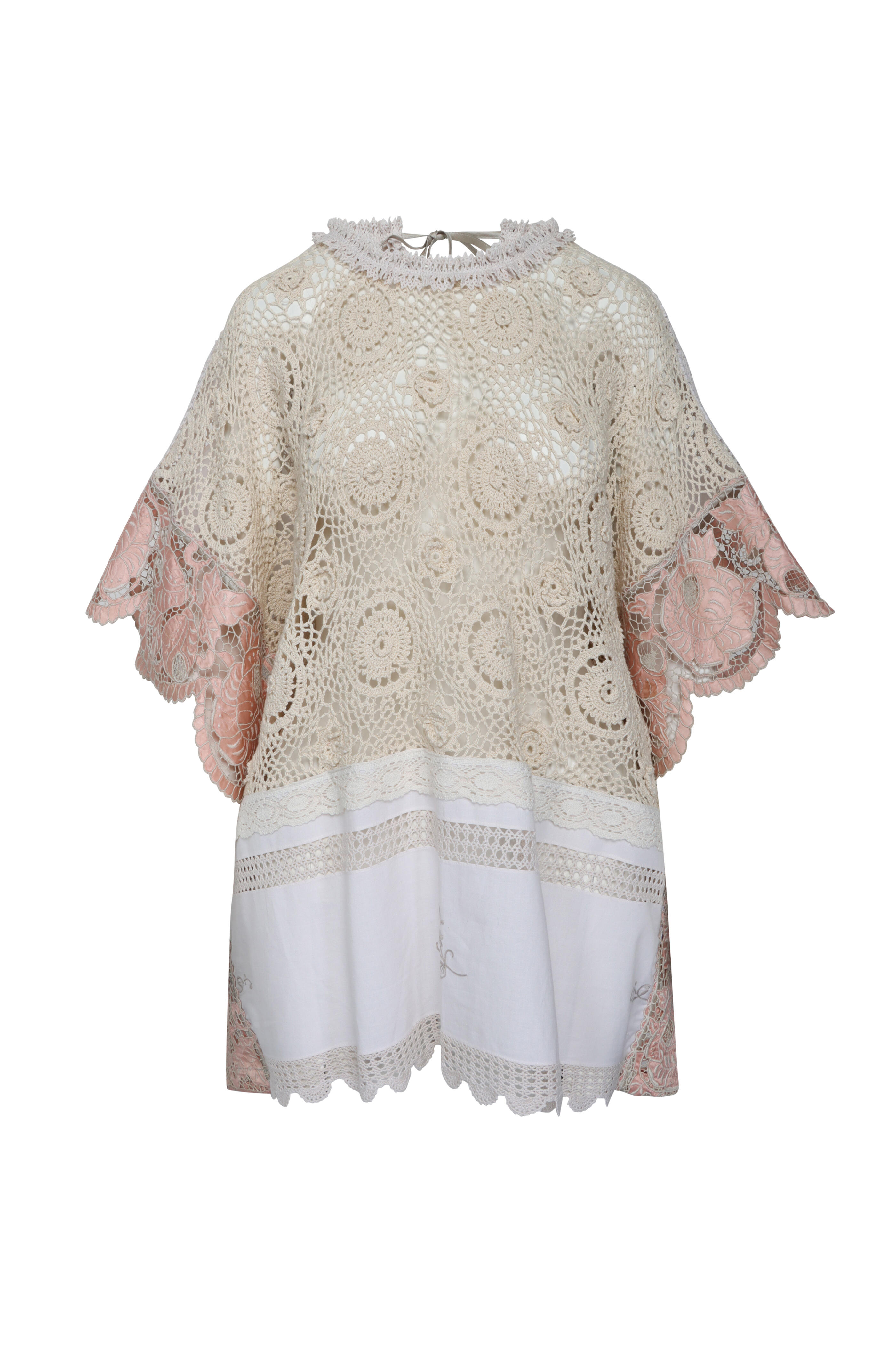Rianna + Nina - Ooak Kendima Cream Crochet Blouse