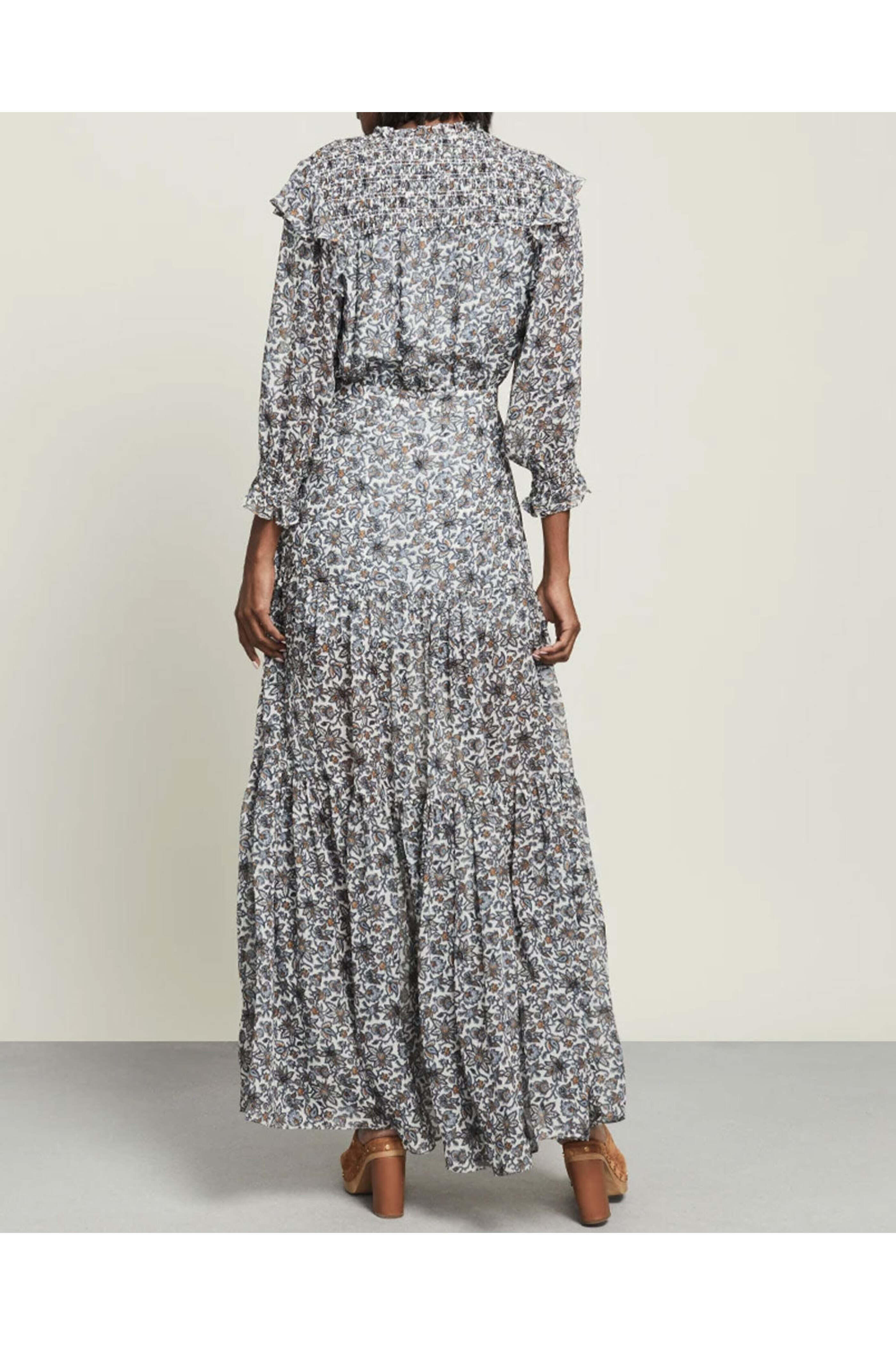 Veronica Beard - Ecru Floral Nitza Maxi Dress