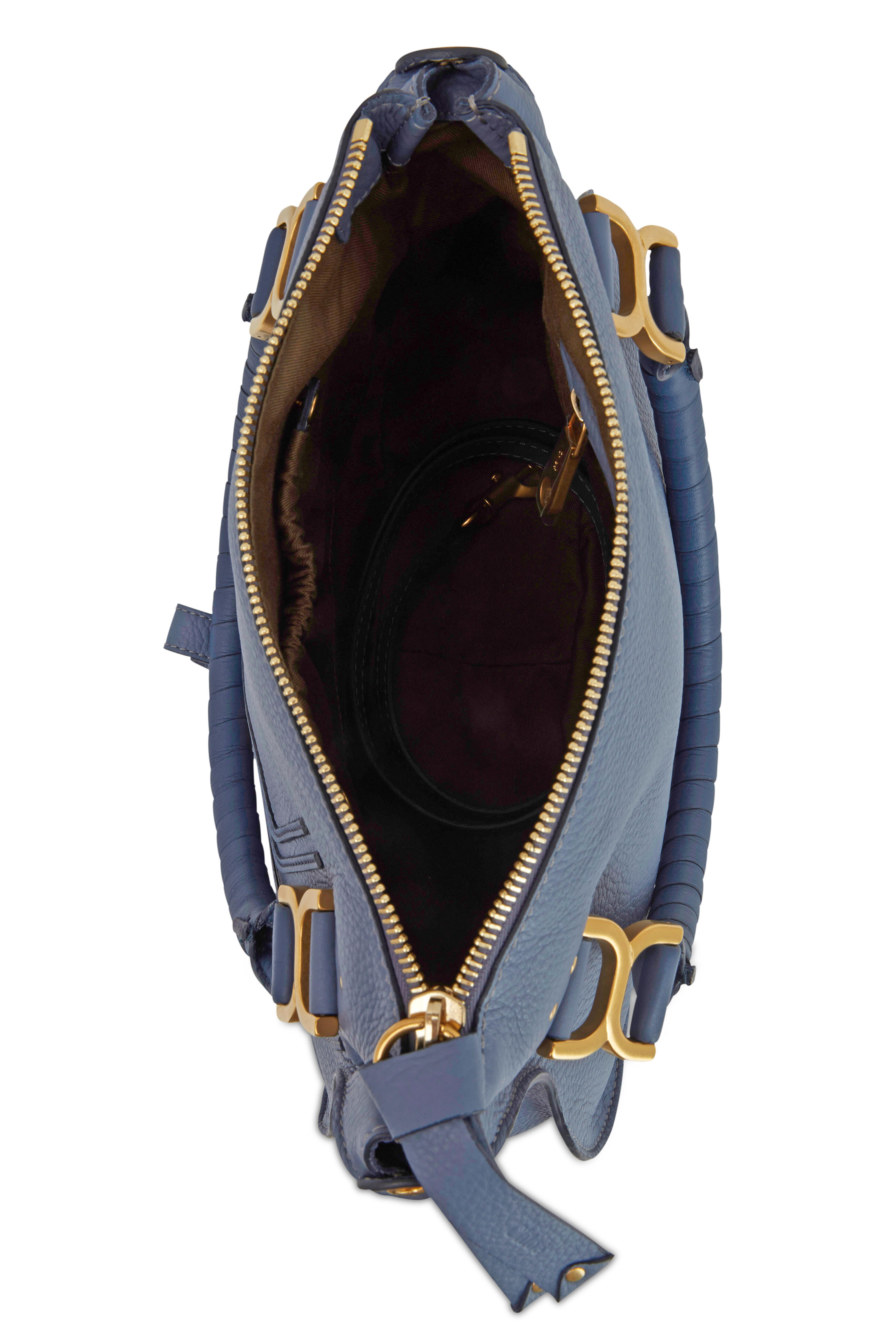 Chloé - Marcie Street Blue Leather Medium Shoulder Bag