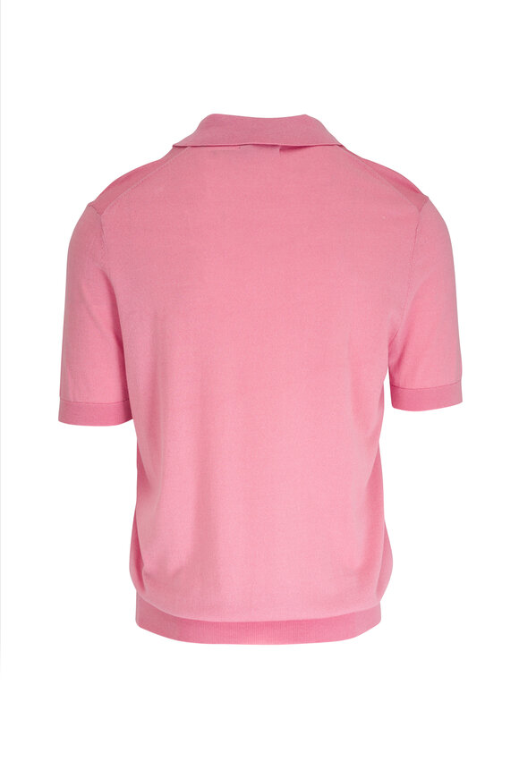 Patrick Assaraf - Guava Knit Polo Sweater