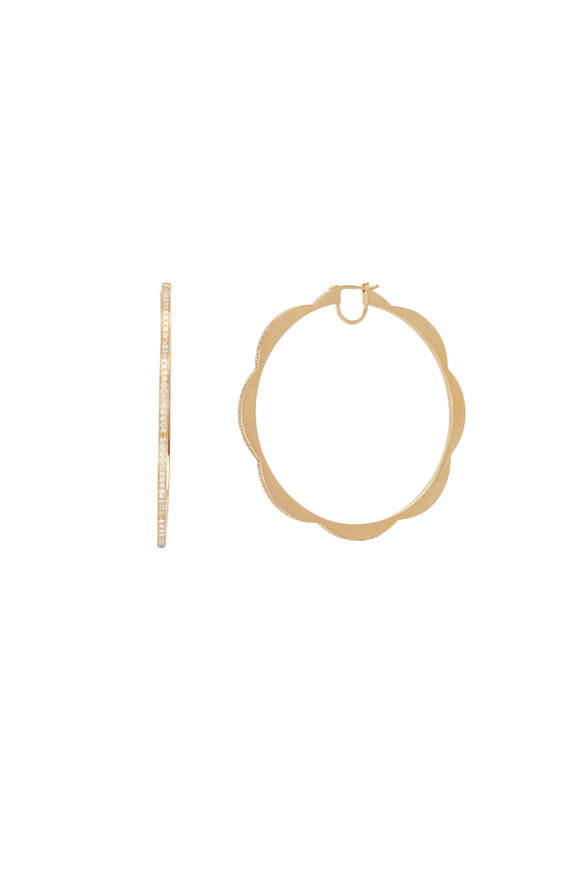 Cadar - 18K Yellow Gold Jumbo Triplet Hoop Earrings